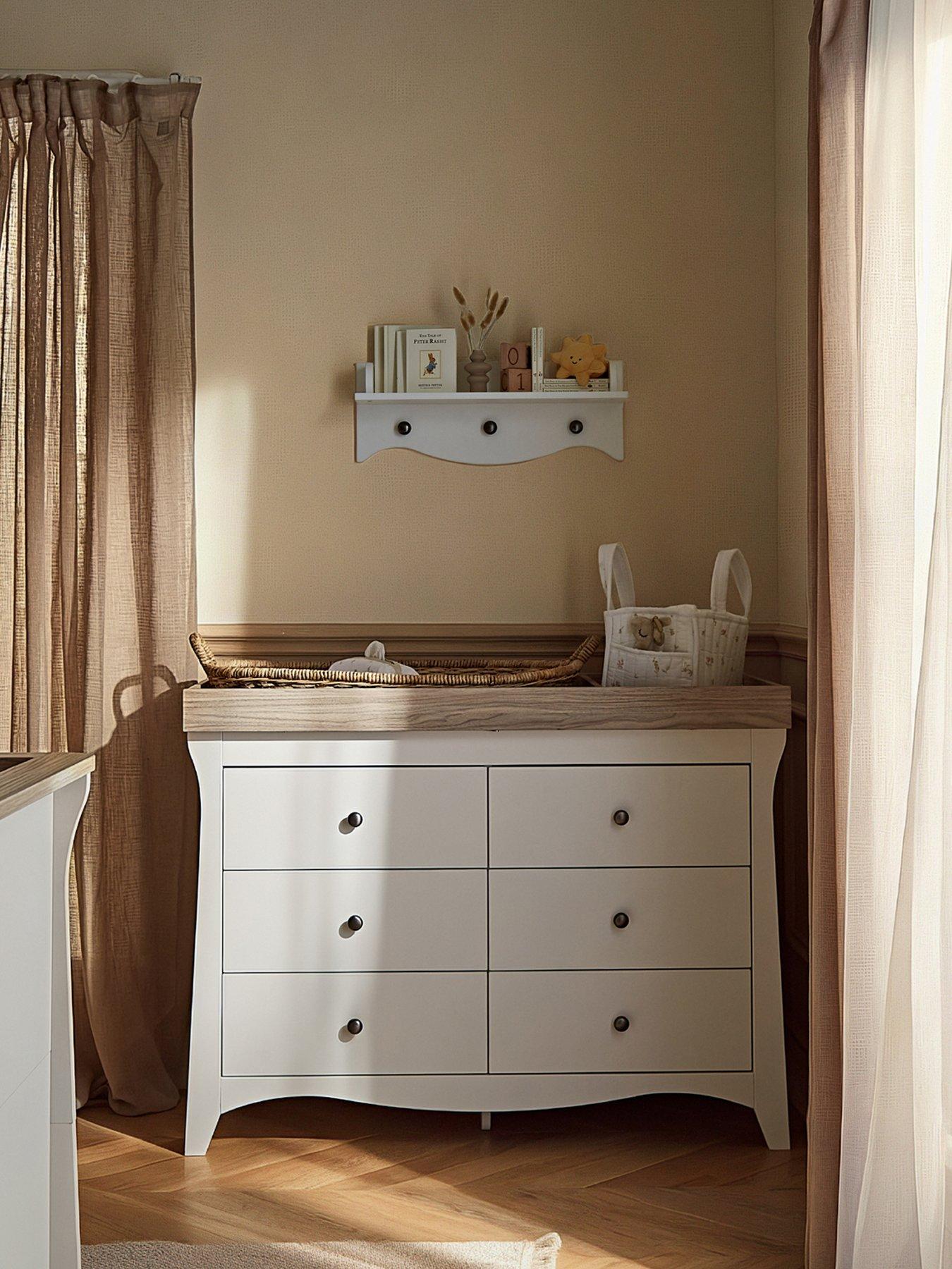 Image 3 of 6 of CuddleCo Clara Luxe 3 Piece Furniture Set - White & Ash