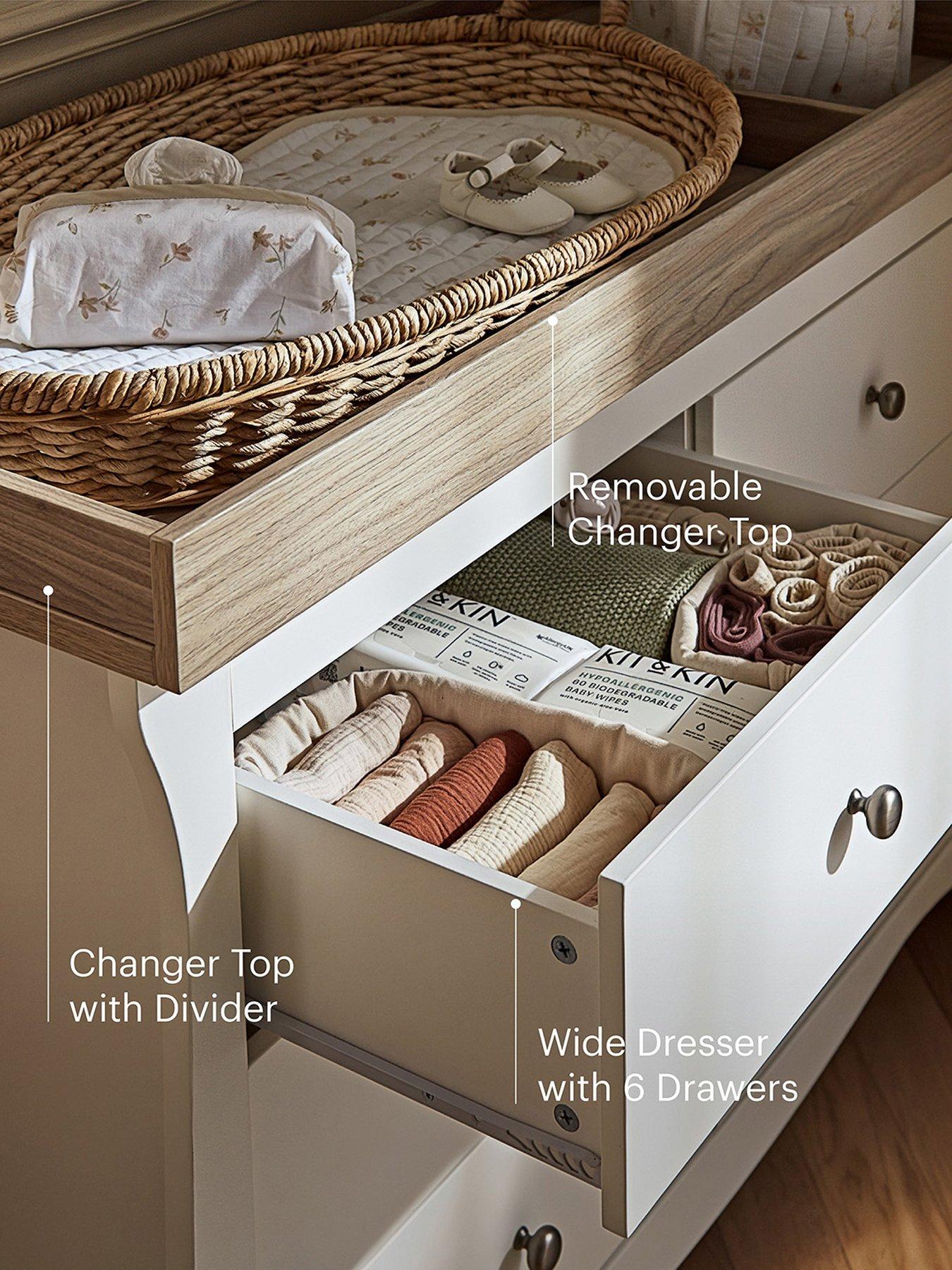 Image 5 of 6 of CuddleCo Clara Luxe 3 Piece Furniture Set - White & Ash