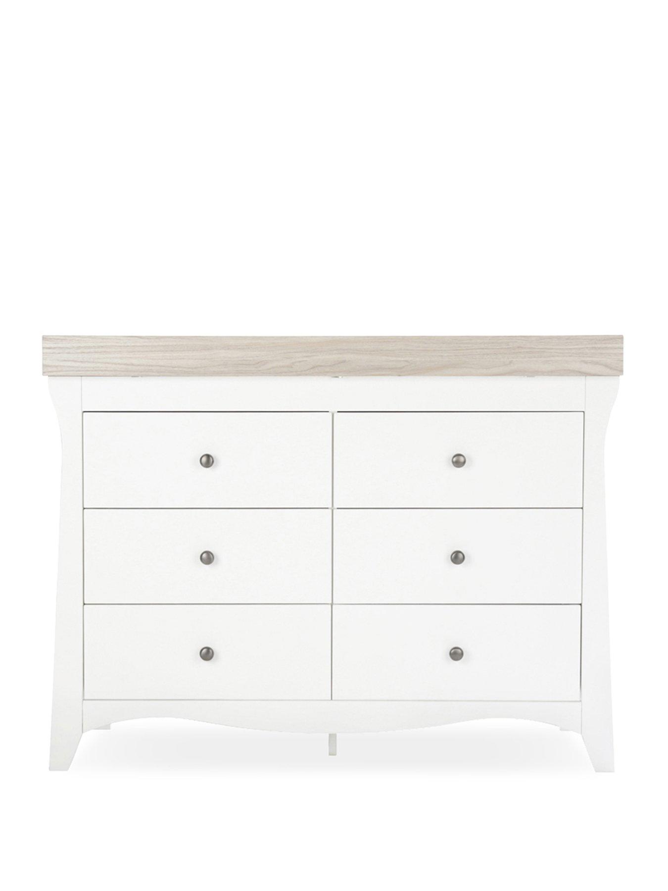 Image 2 of 6 of CuddleCo Clara 6 Drawer Dresser Changer - White & Ash