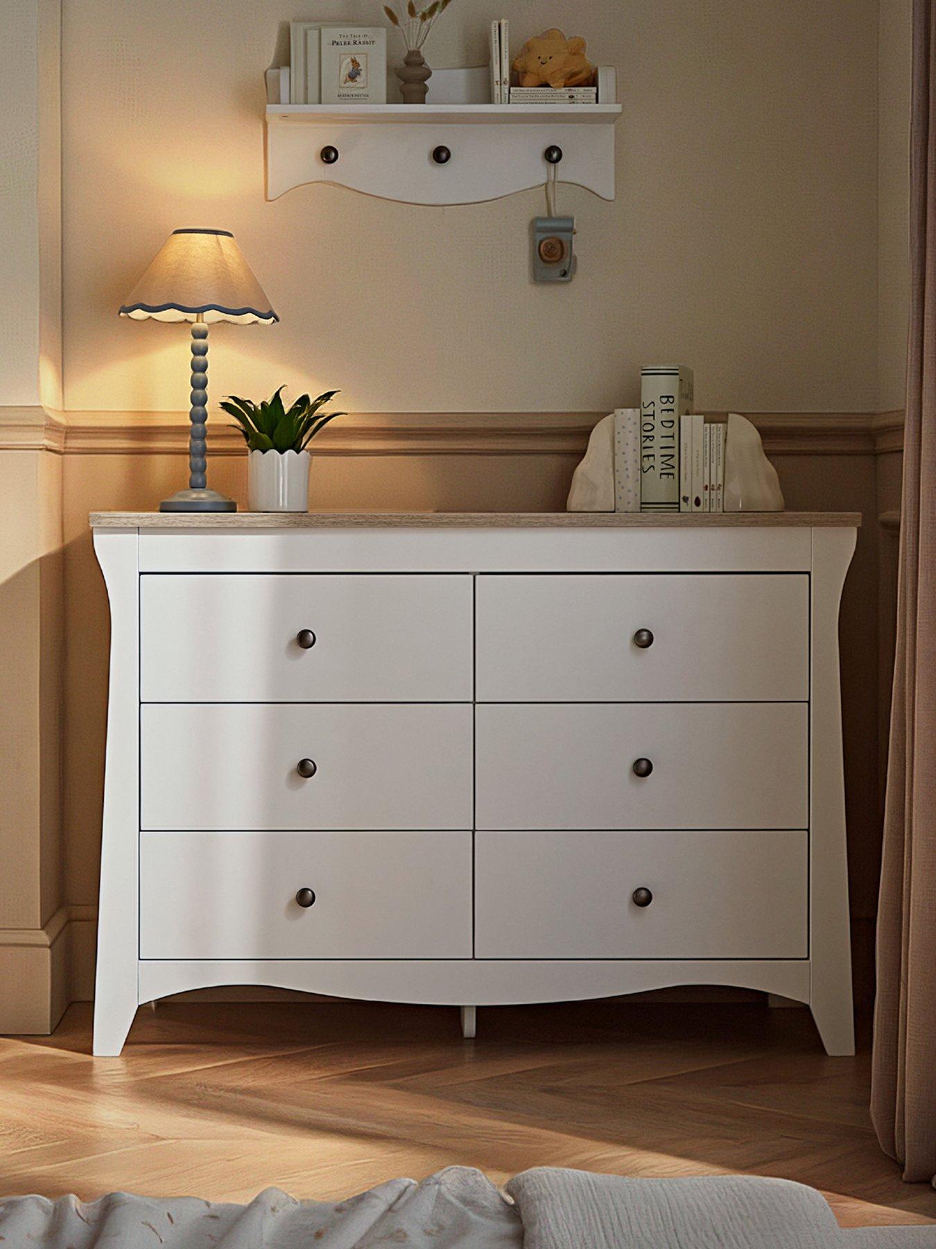 Image 3 of 6 of CuddleCo Clara 6 Drawer Dresser Changer - White & Ash