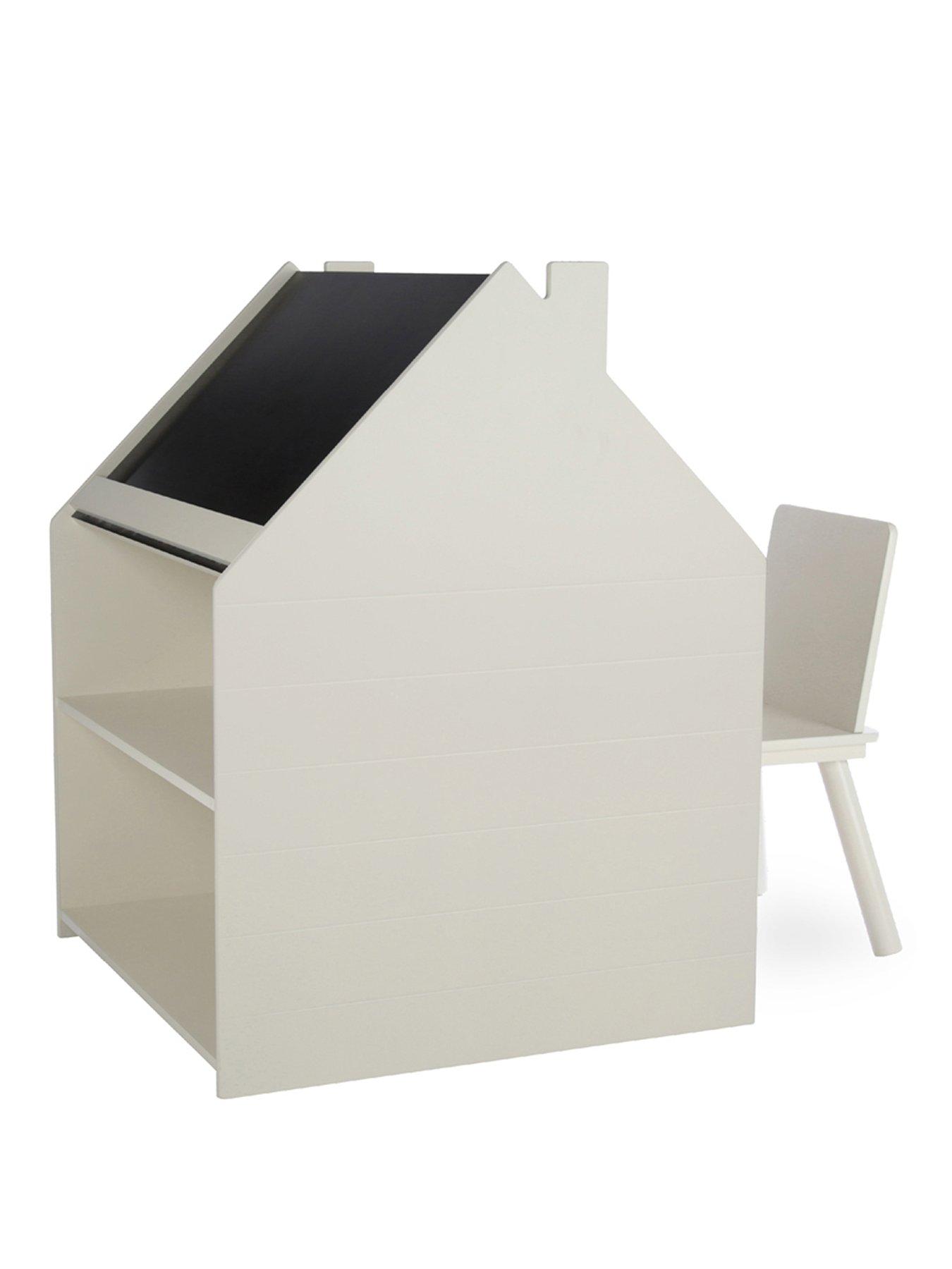 Image 2 of 4 of CuddleCo Play House Storage Desk with Easel and Chair - Pebble
