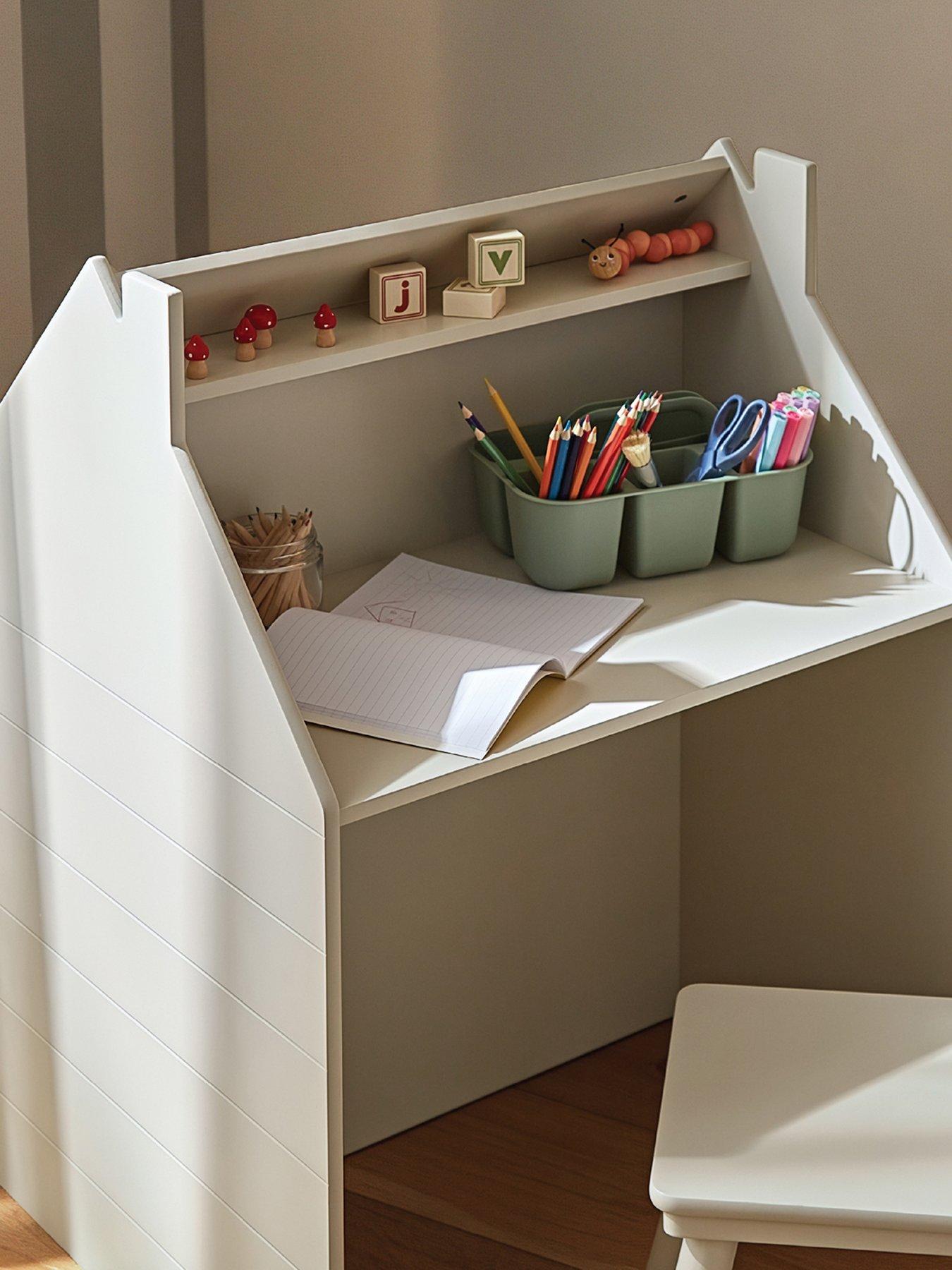 Image 3 of 4 of CuddleCo Play House Storage Desk with Easel and Chair - Pebble