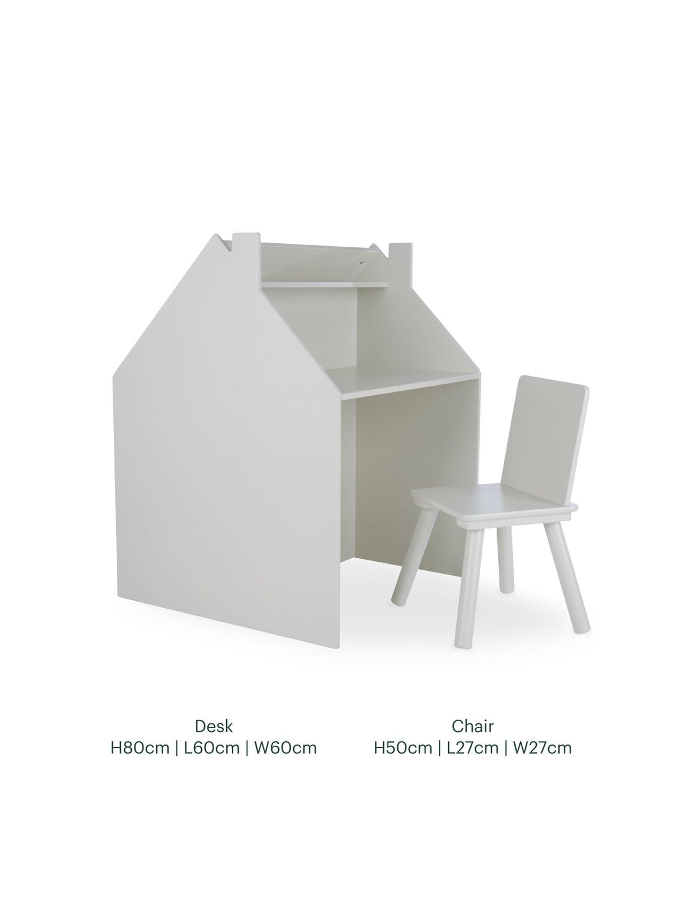Image 4 of 4 of CuddleCo Play House Storage Desk with Easel and Chair - Pebble