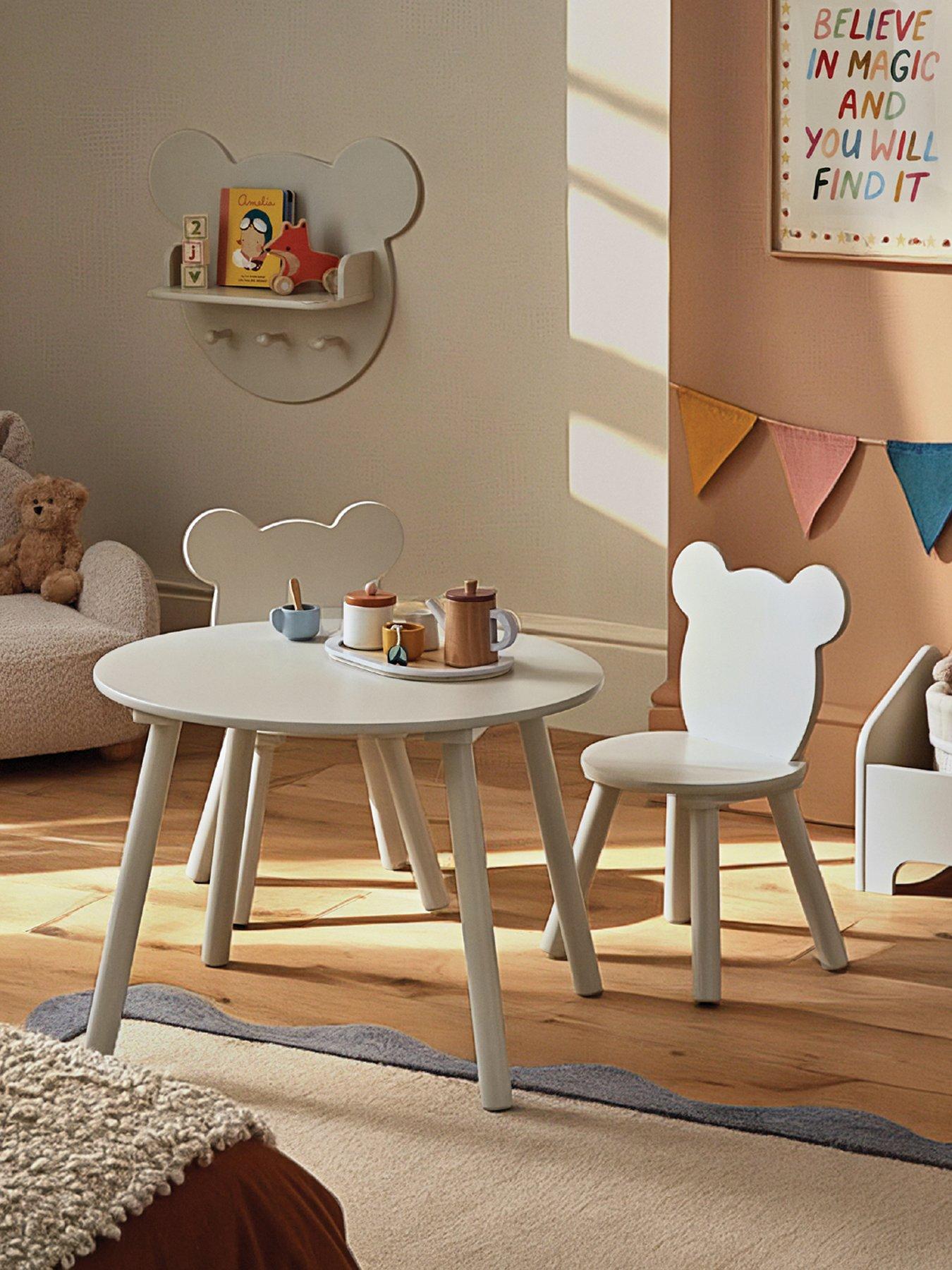 Image 1 of 5 of CuddleCo Play House Bear Table & 2 Chairs - Pebble