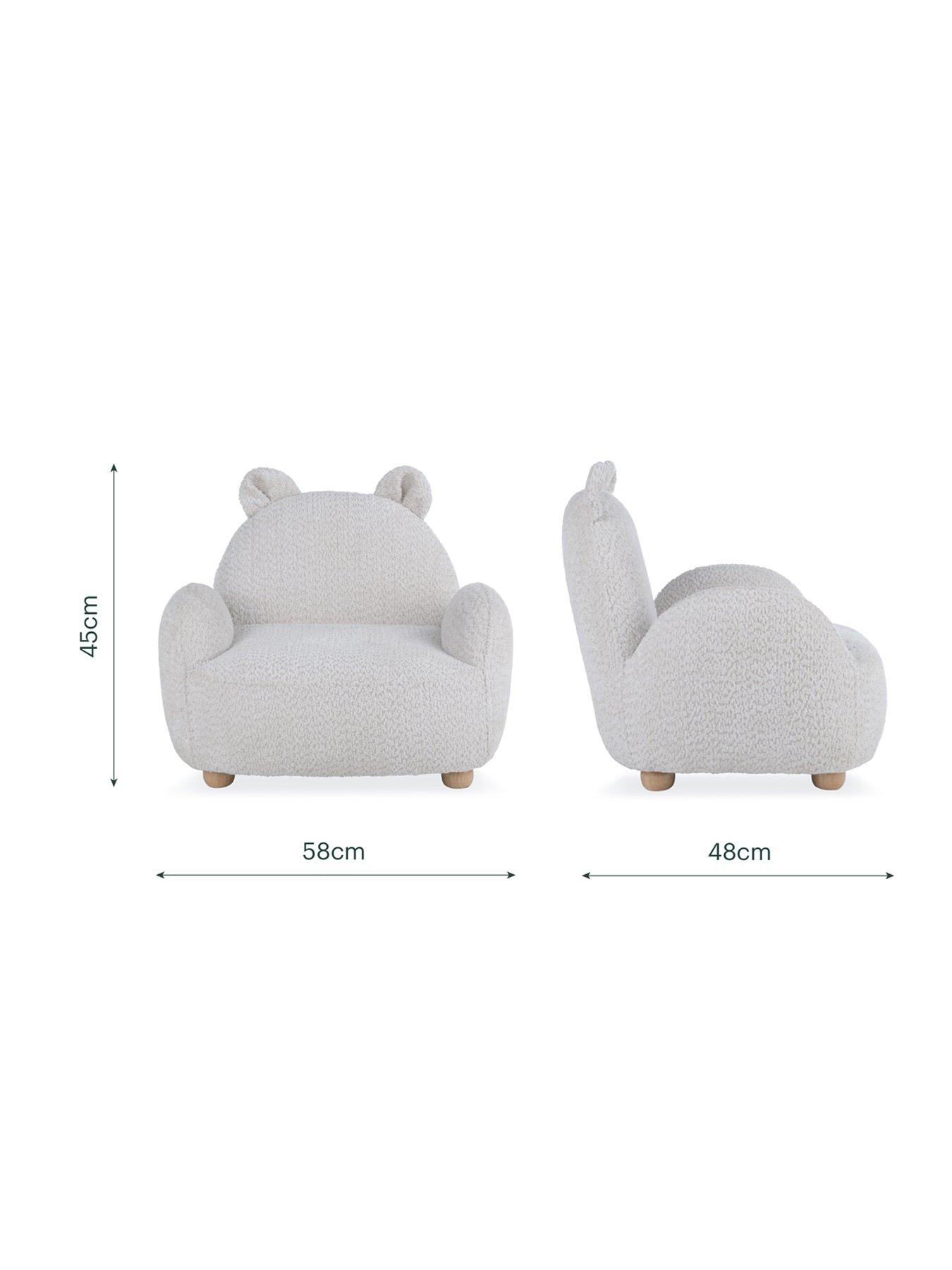 Image 4 of 6 of CuddleCo Etta Bear Kids Chair - Boucle Mushroom