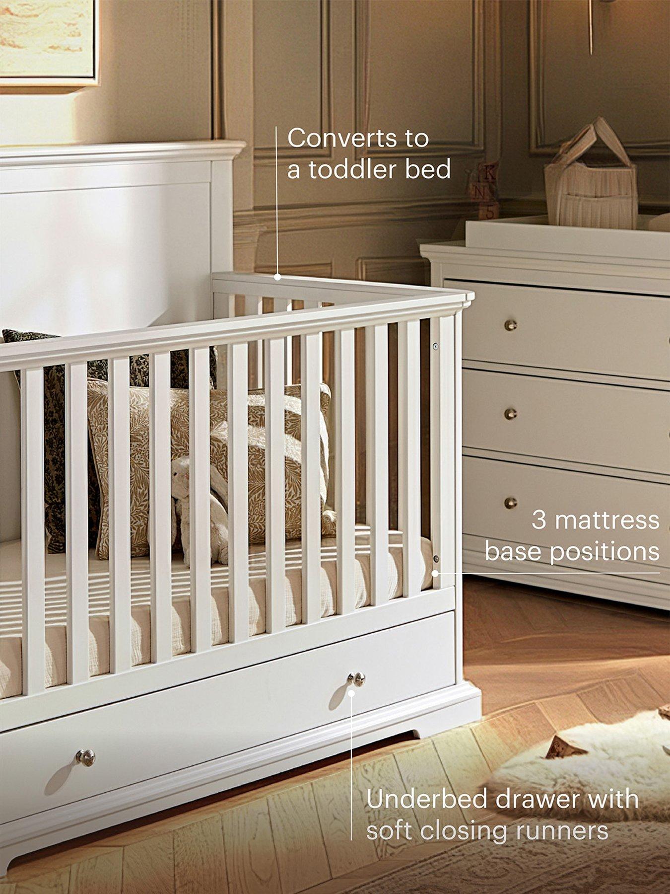 Image 4 of 6 of CuddleCo Beaumont Grand 3 Piece Nursery Furniture Set - White