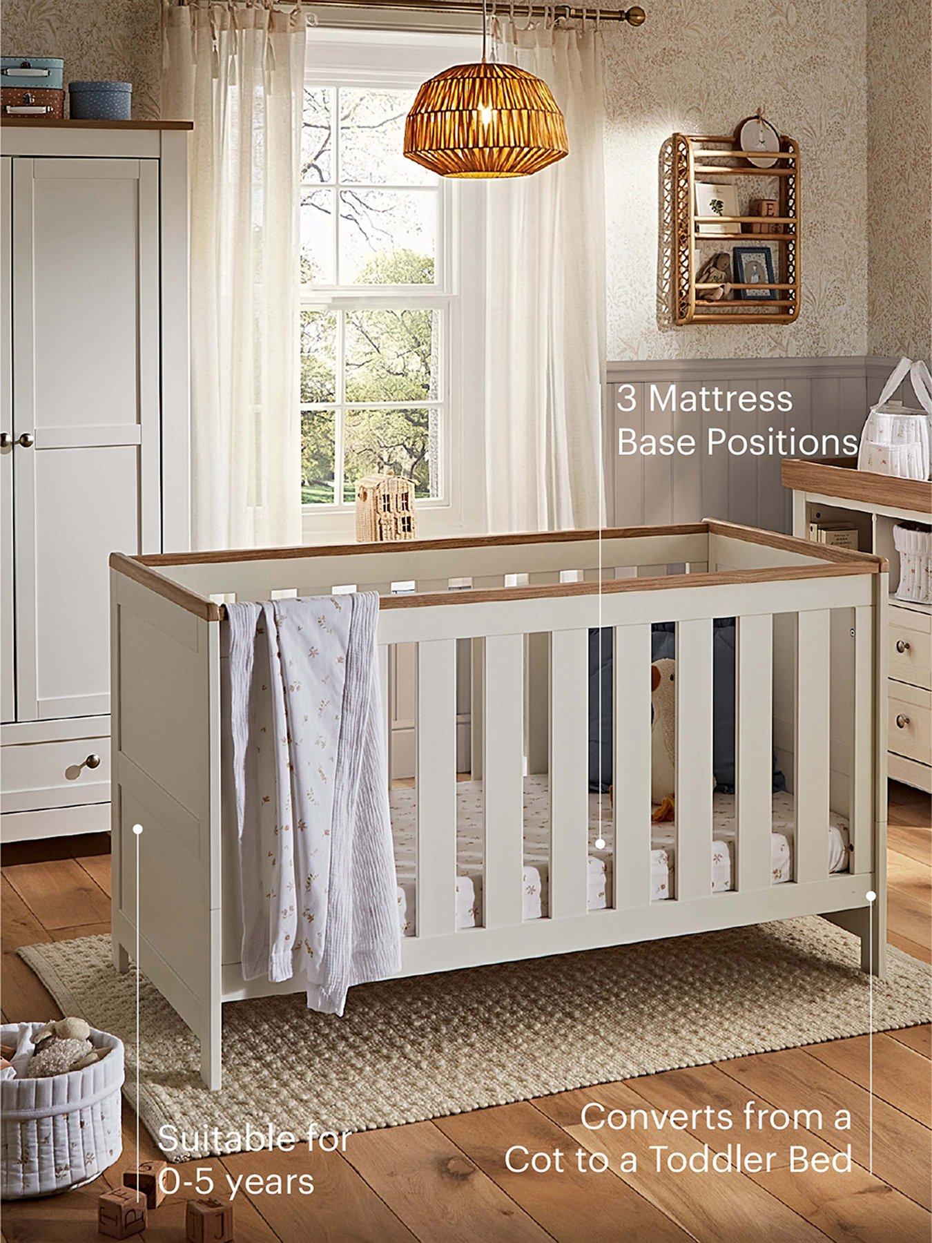 Image 4 of 8 of CuddleCo Burford 3 Piece Furniture Set - White &amp; Oak