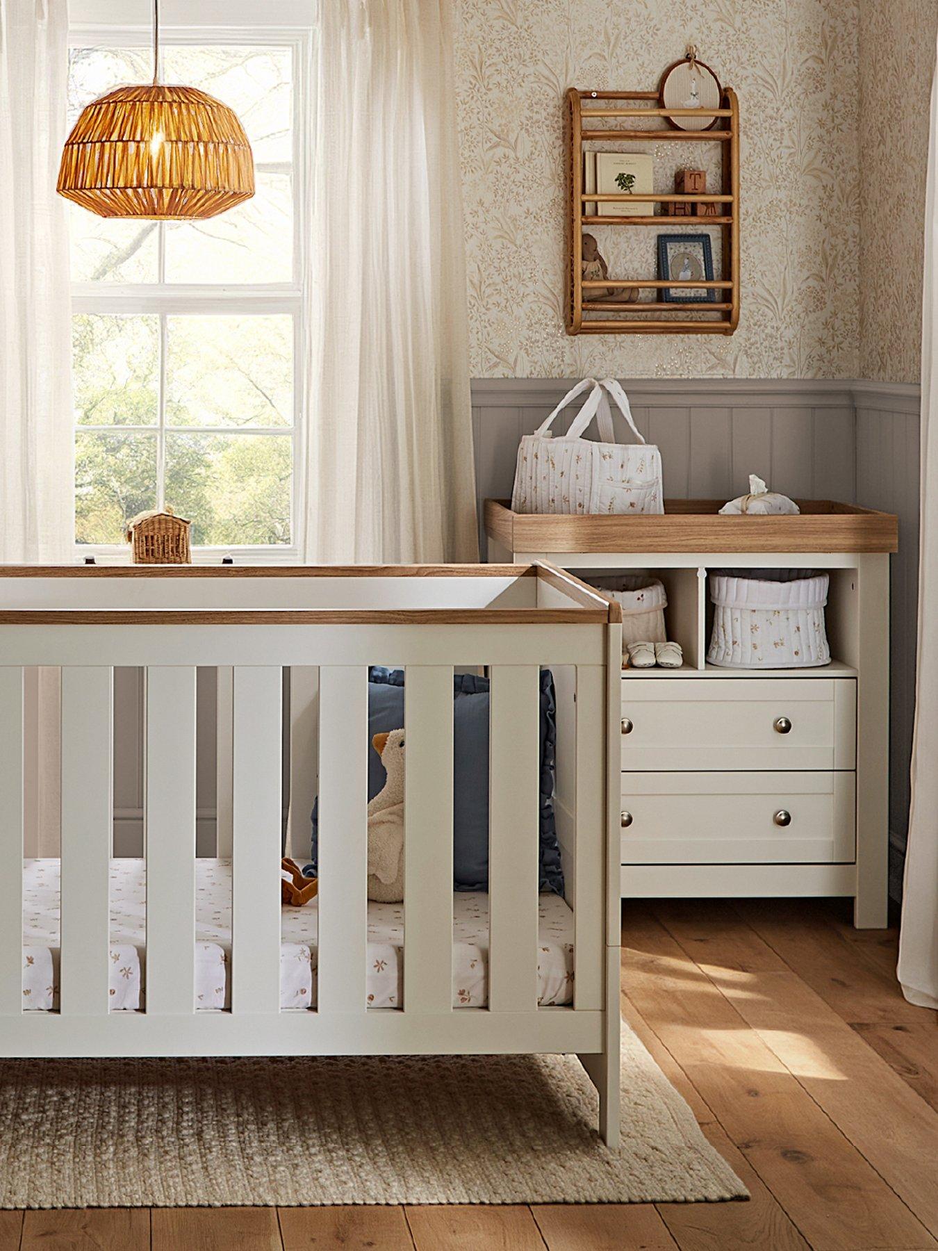 CuddleCo Burford 2 Piece Furniture Set - White  &  Oak