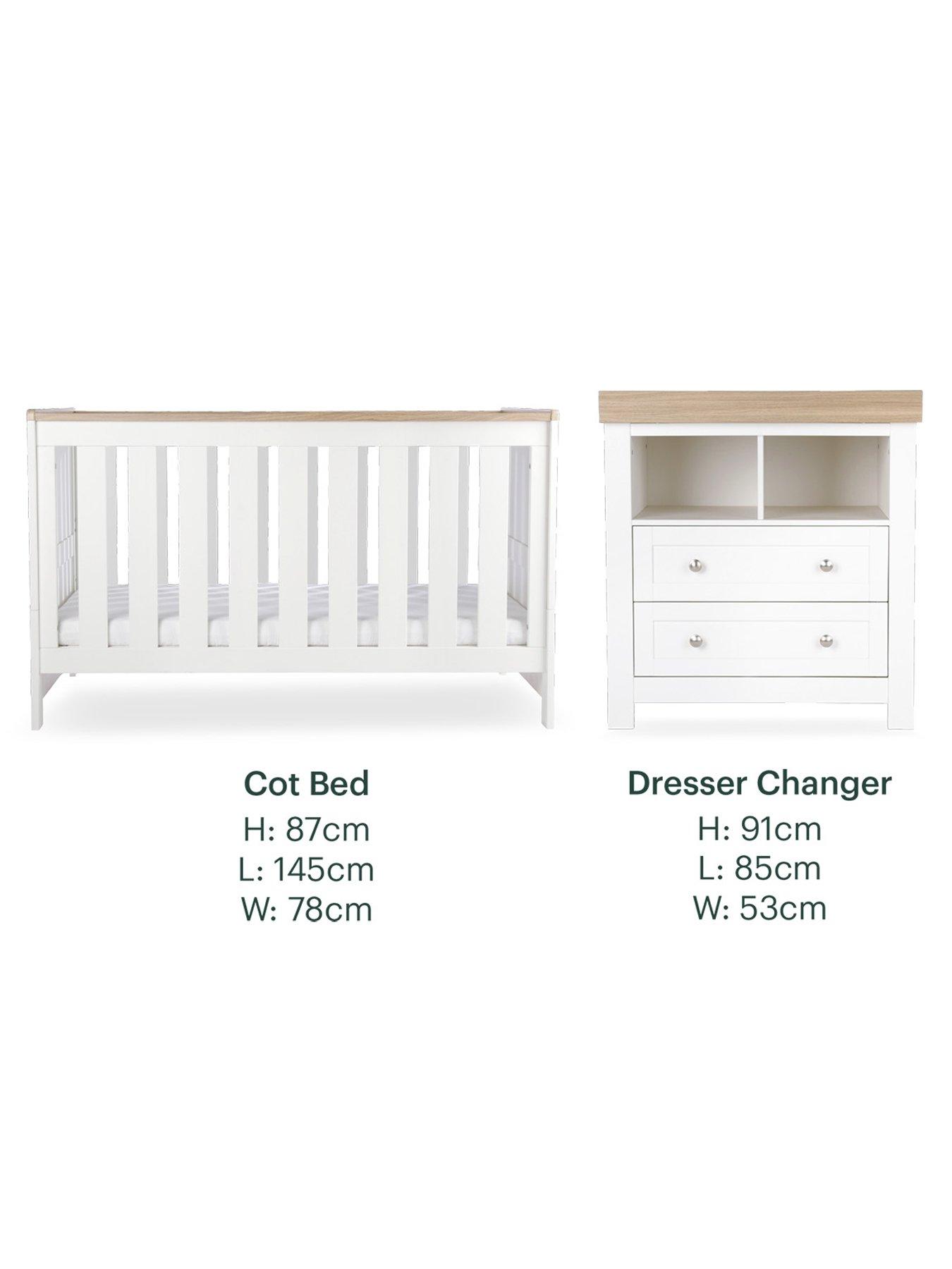 Image 7 of 8 of CuddleCo Burford 2 Piece Furniture Set - White &amp; Oak