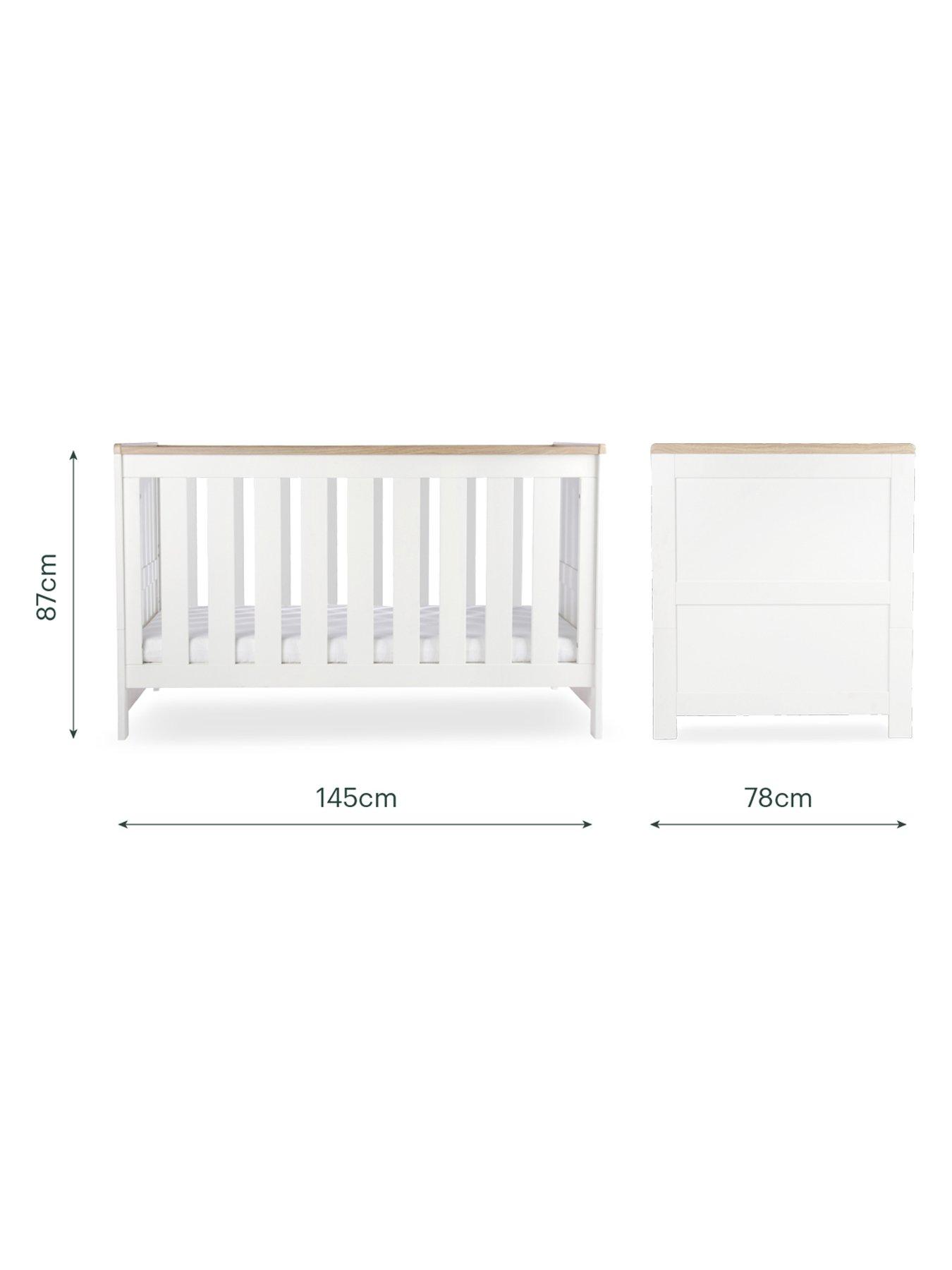 Image 5 of 6 of CuddleCo Burford Cot Bed - White & Oak