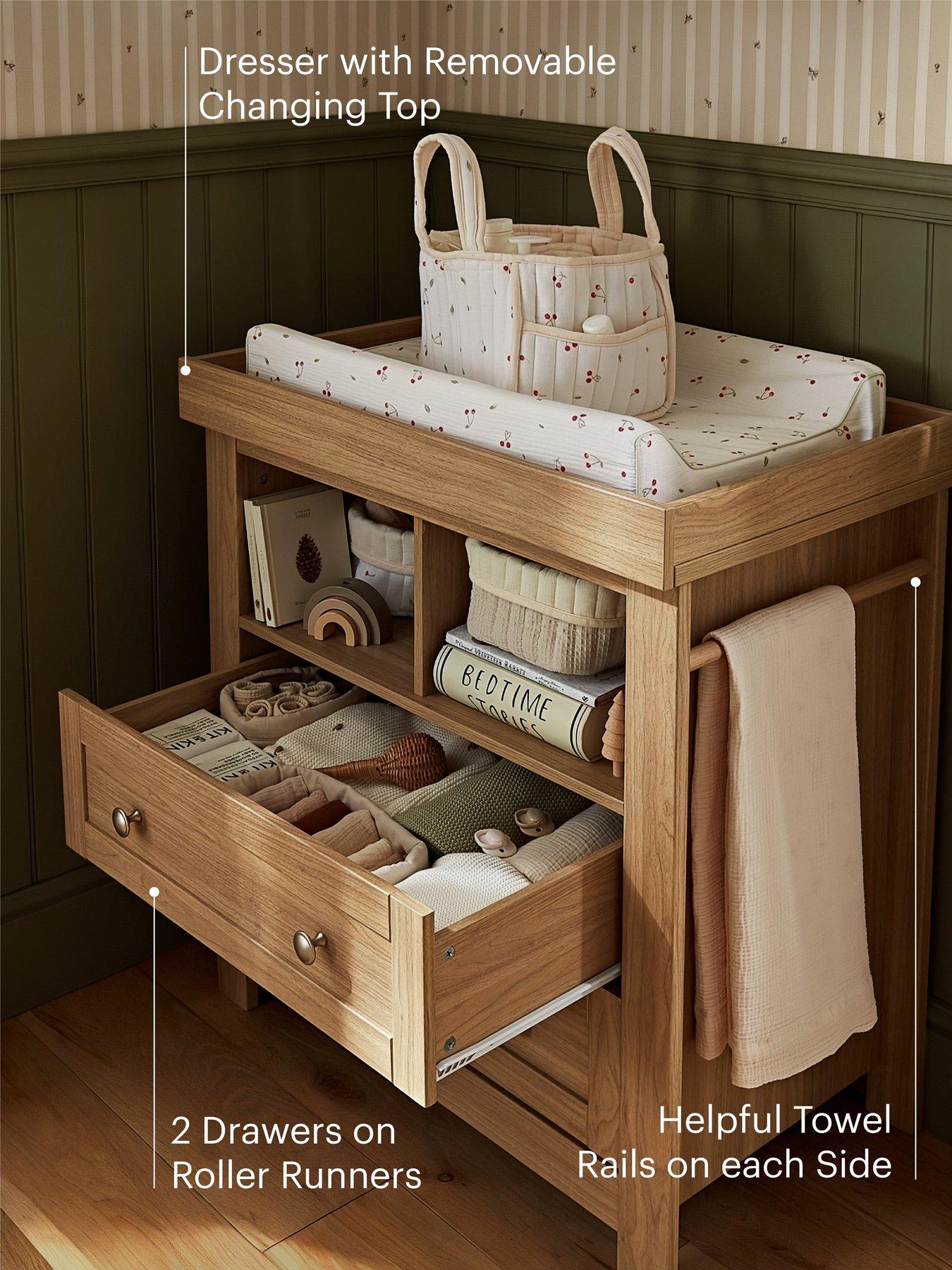 Image 5 of 8 of CuddleCo Burford 3 Piece Furniture Set - Oak