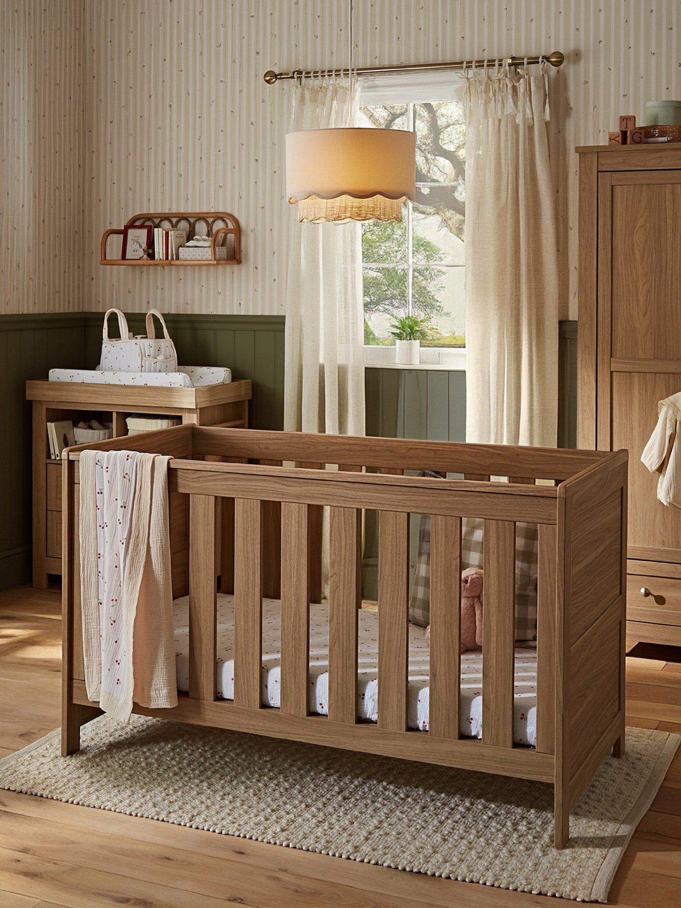 Image 1 of 8 of CuddleCo Burford Cot Bed - Oak