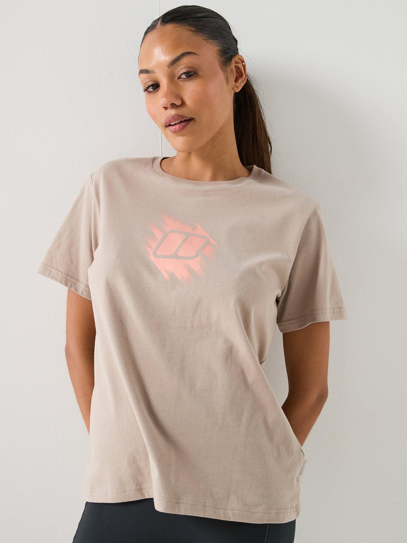 Berghaus Womens Sketched Blocks Graphic Essential T-Shirt - Stone
