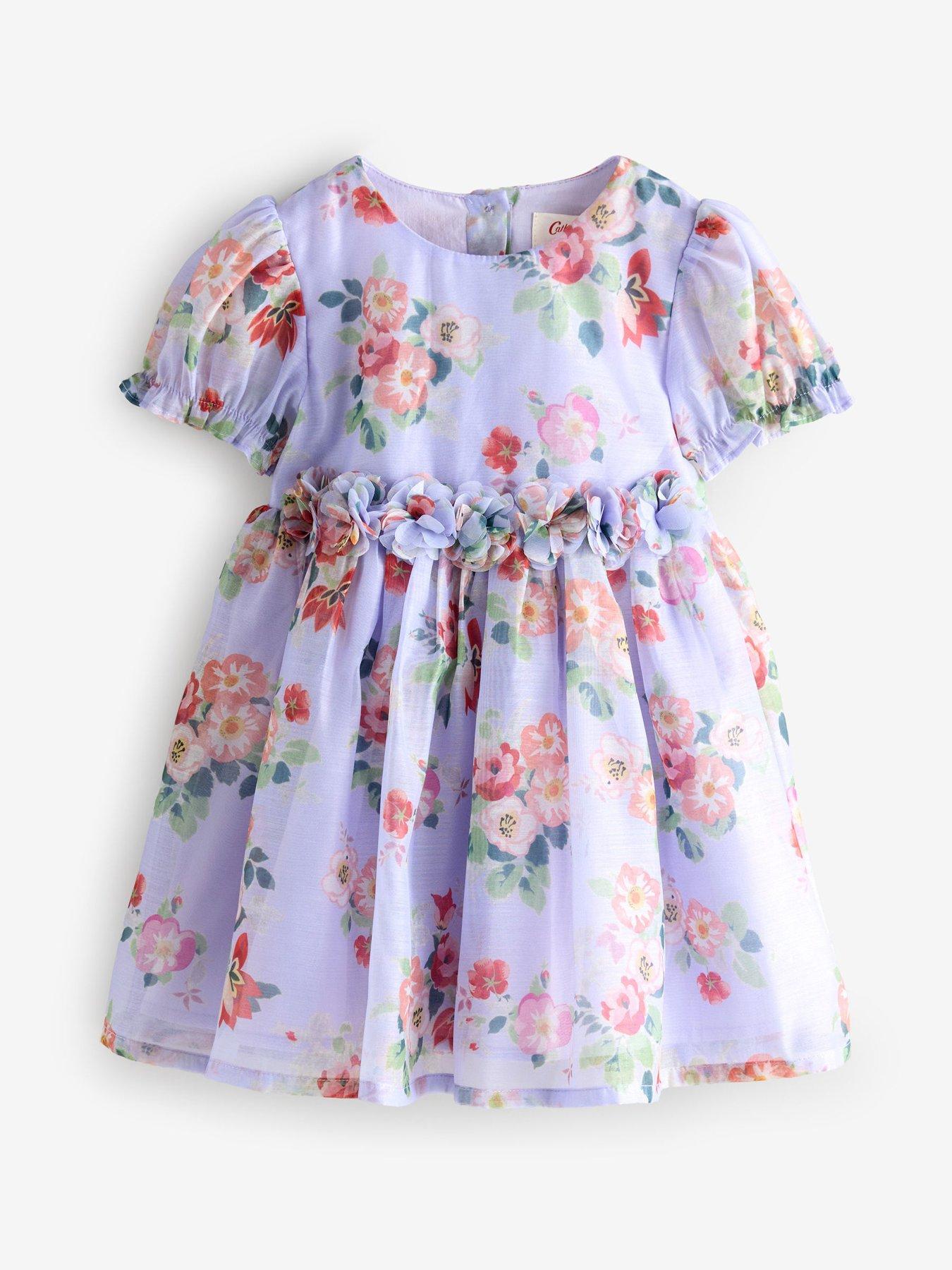 Image 5 of 6 of Cath Kidston Younger Girls Floral Corsage Occasion Dress - Purple