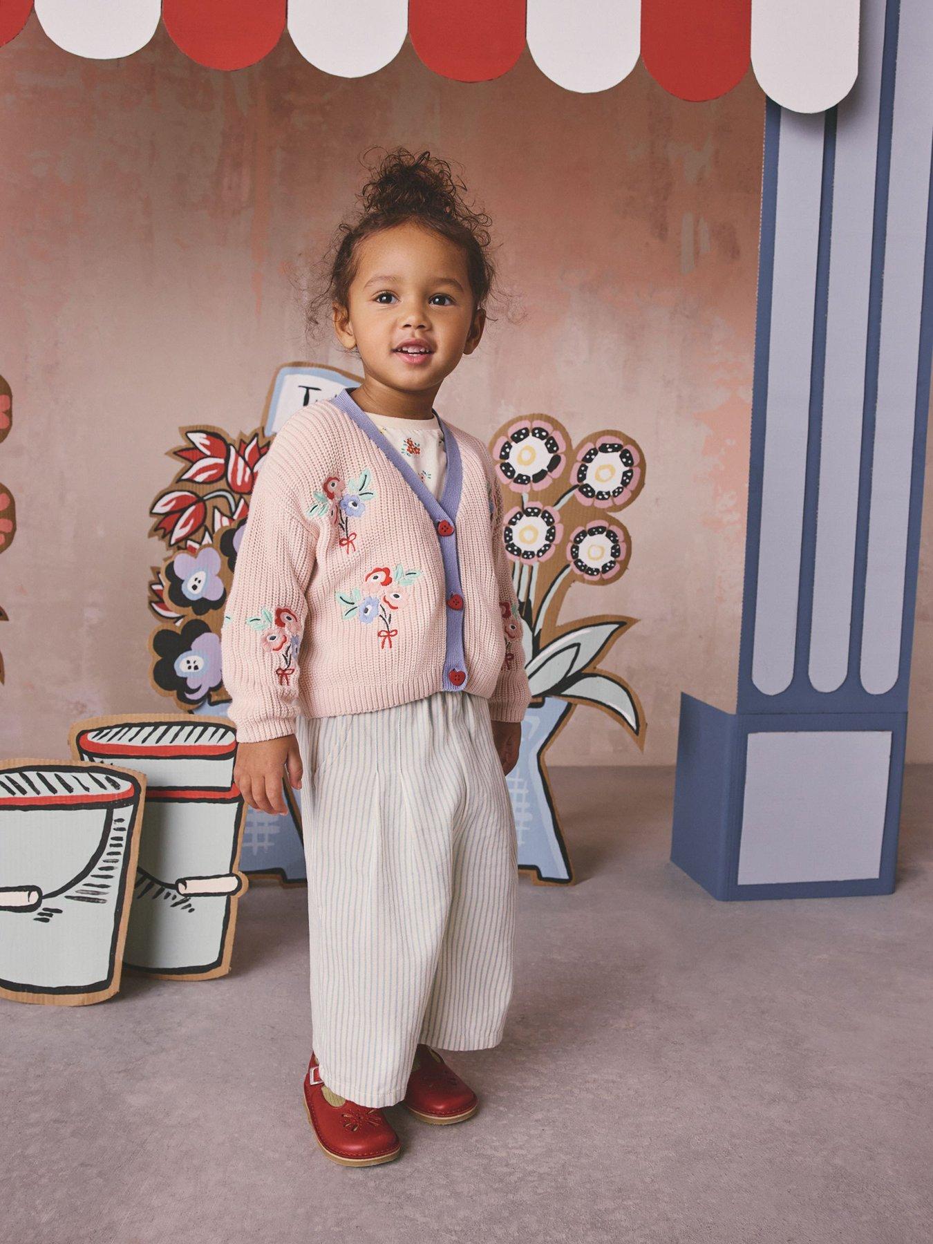 Image 1 of 7 of Cath Kidston Younger Girls Flower Knitted Cardigan - Pink