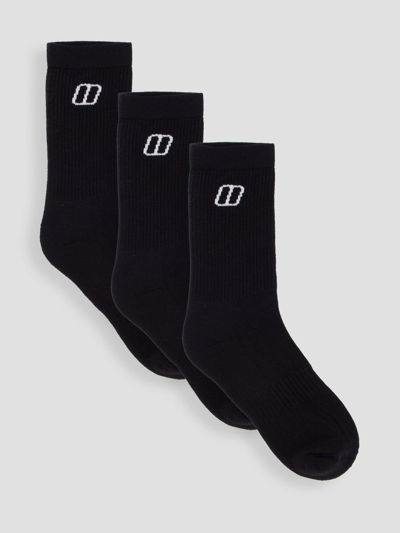 Berghaus Unisex Everyday 3-Pack Socks - Black