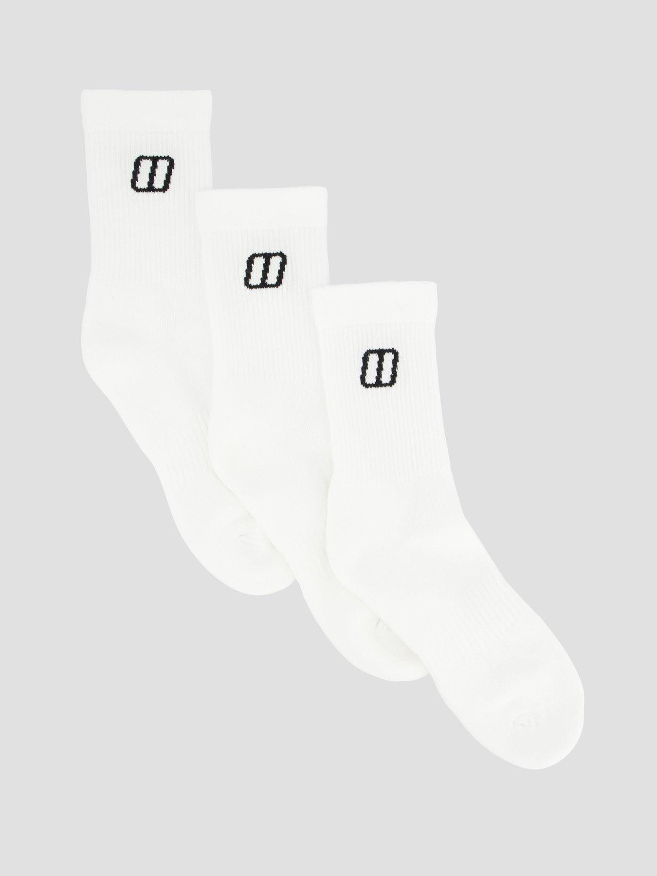 Berghaus Unisex Everyday 3Pack Socks - White