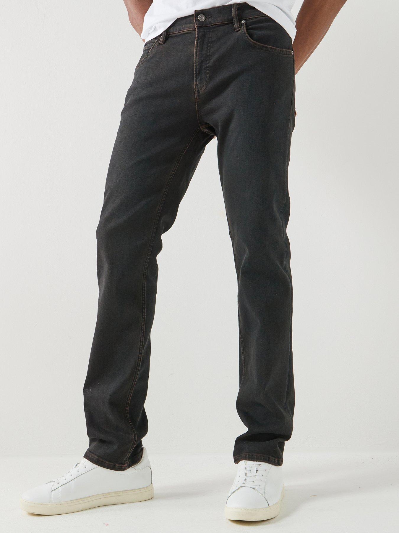 AllSaints Sid Skinny Fit Jeans, Dark Brown, Size 34, Men