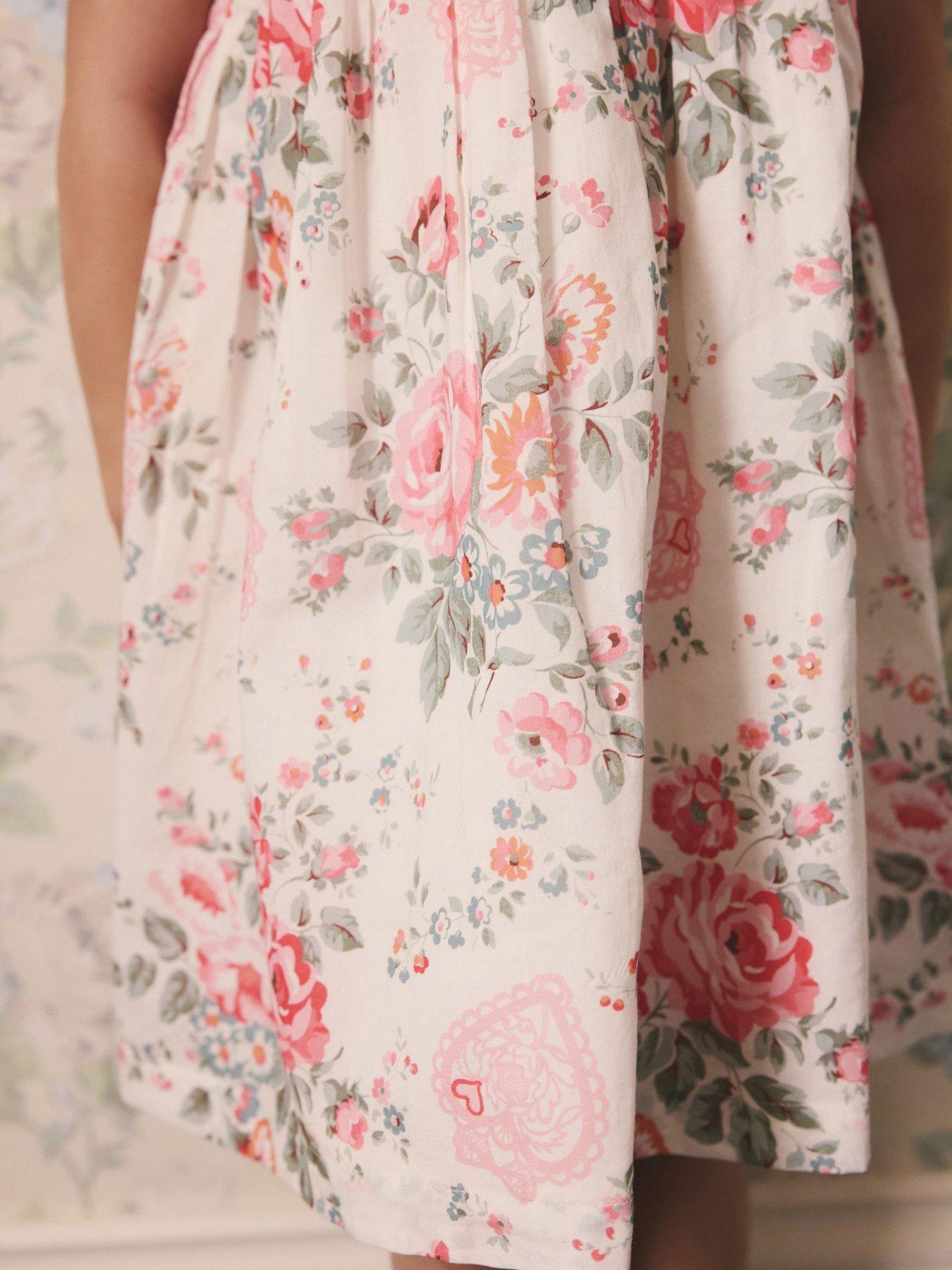 Image 3 of 6 of Cath Kidston Younger Girls Rose Frill Dress - Pink