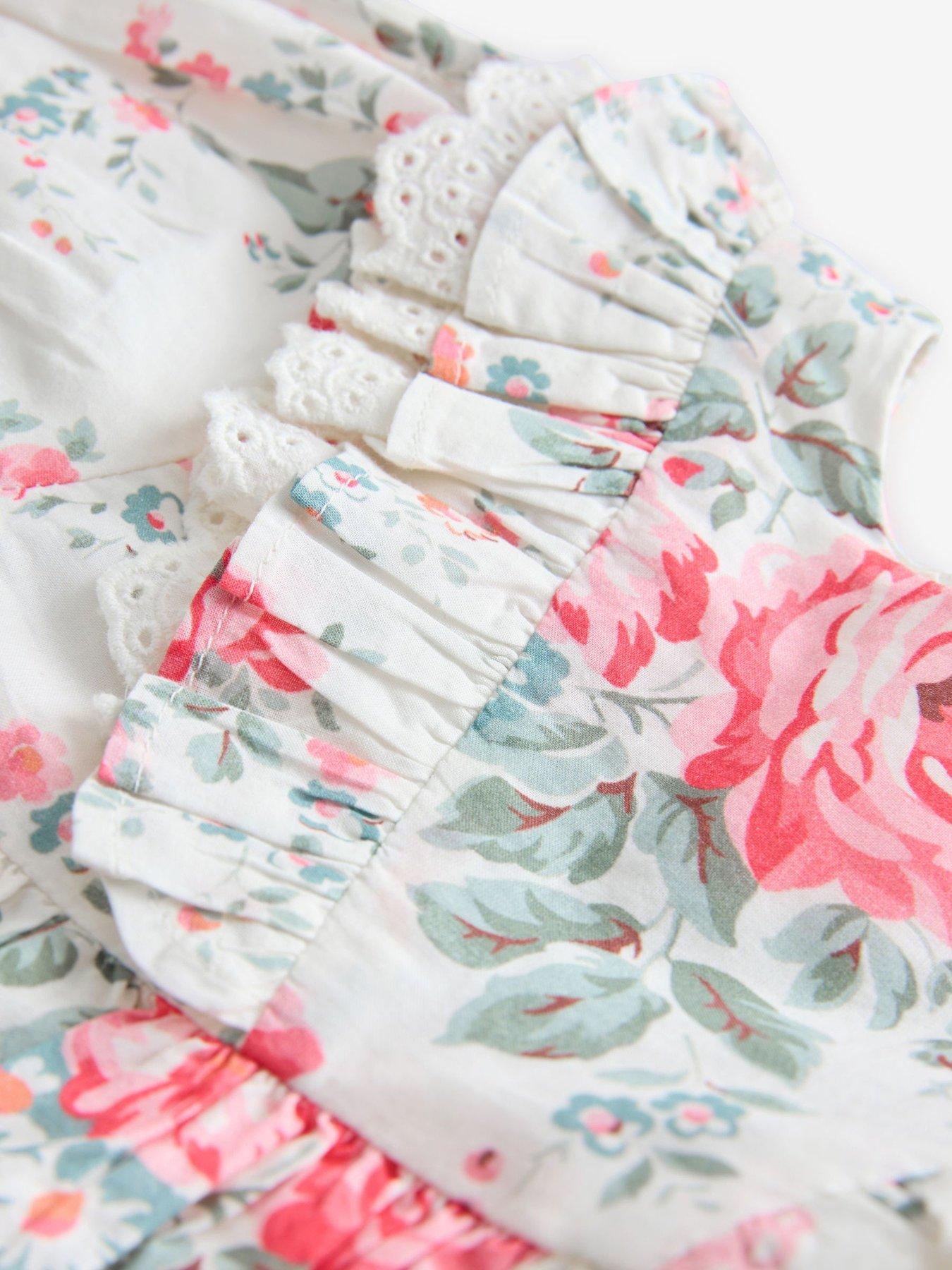 Image 4 of 6 of Cath Kidston Younger Girls Rose Frill Dress - Pink