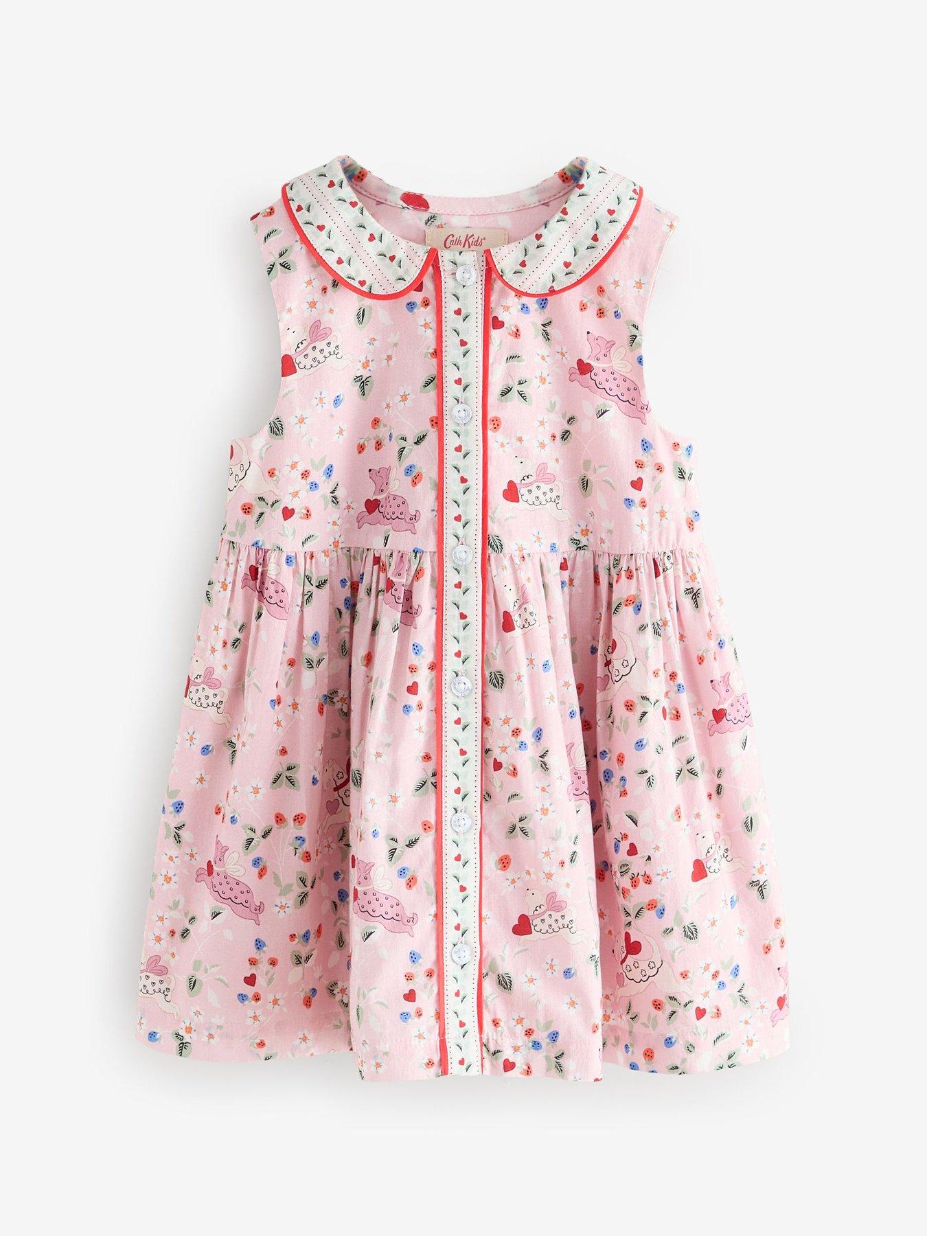 Image 5 of 7 of Cath Kidston Younger Girls Ditsy Collared Dress - Pink