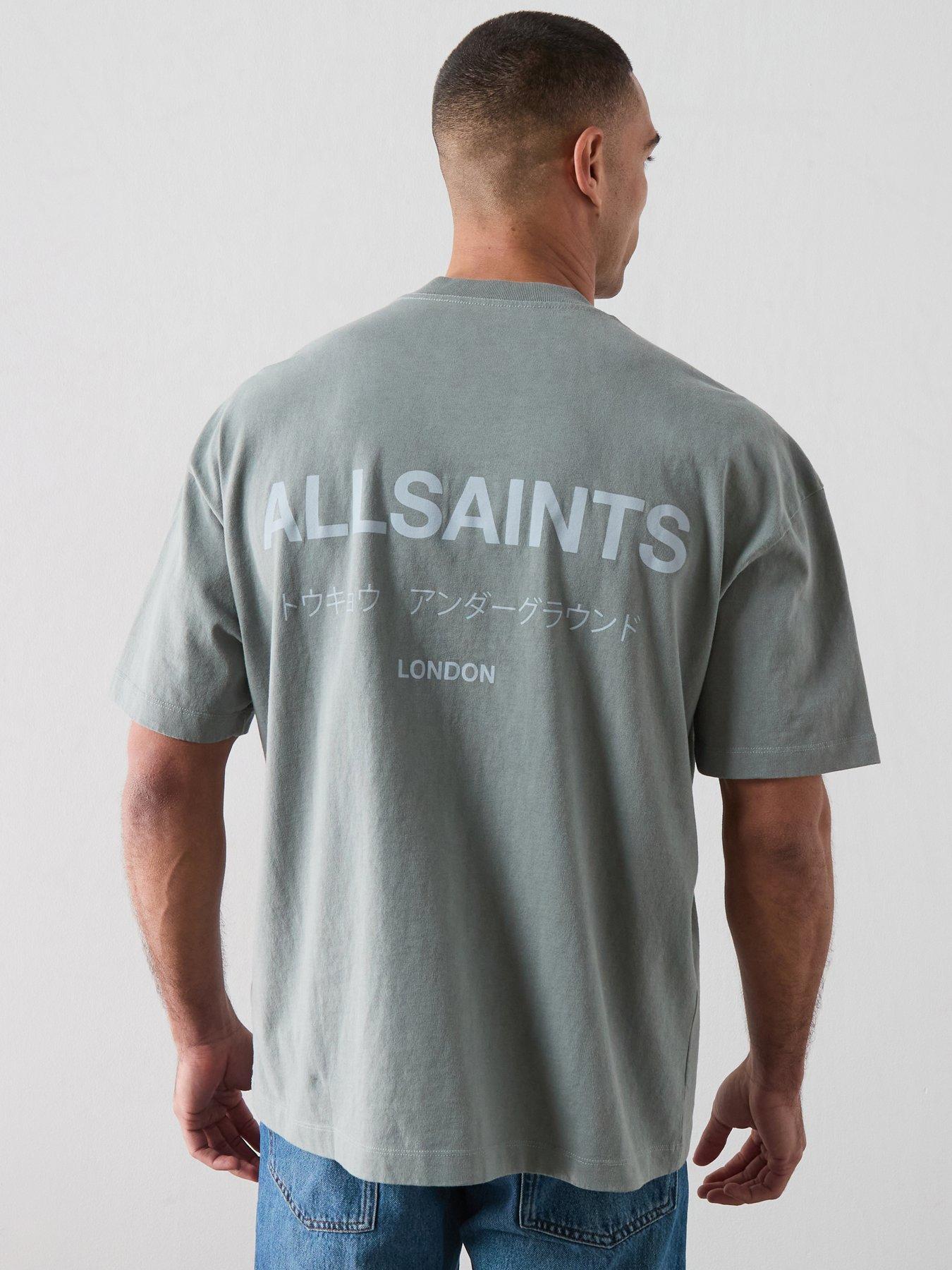 AllSaints Underground Graphic T-Shirt, Grey, Size M, Men