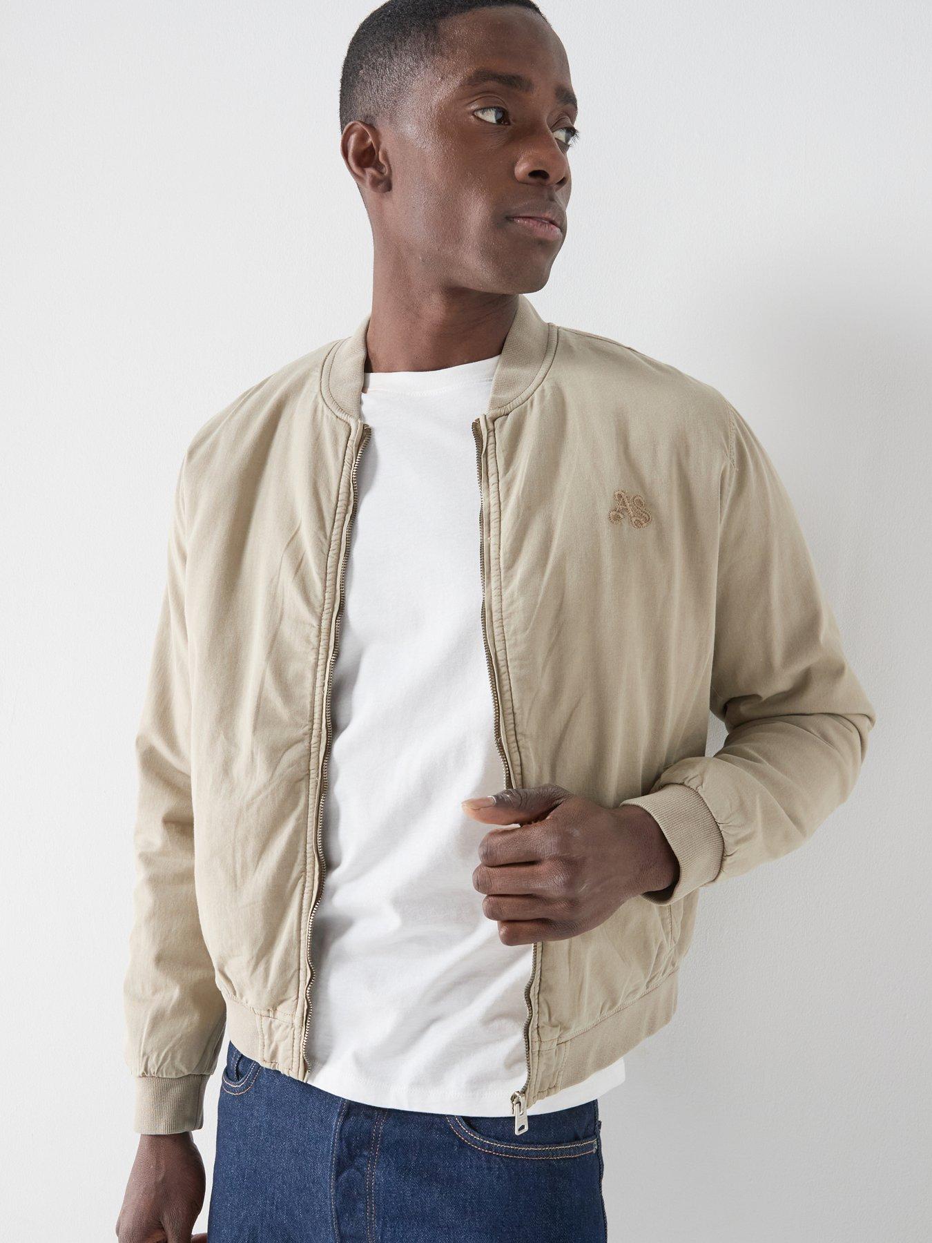 Image 1 of 6 of AllSaints Forrest Bomber Jacket - Light Brown
