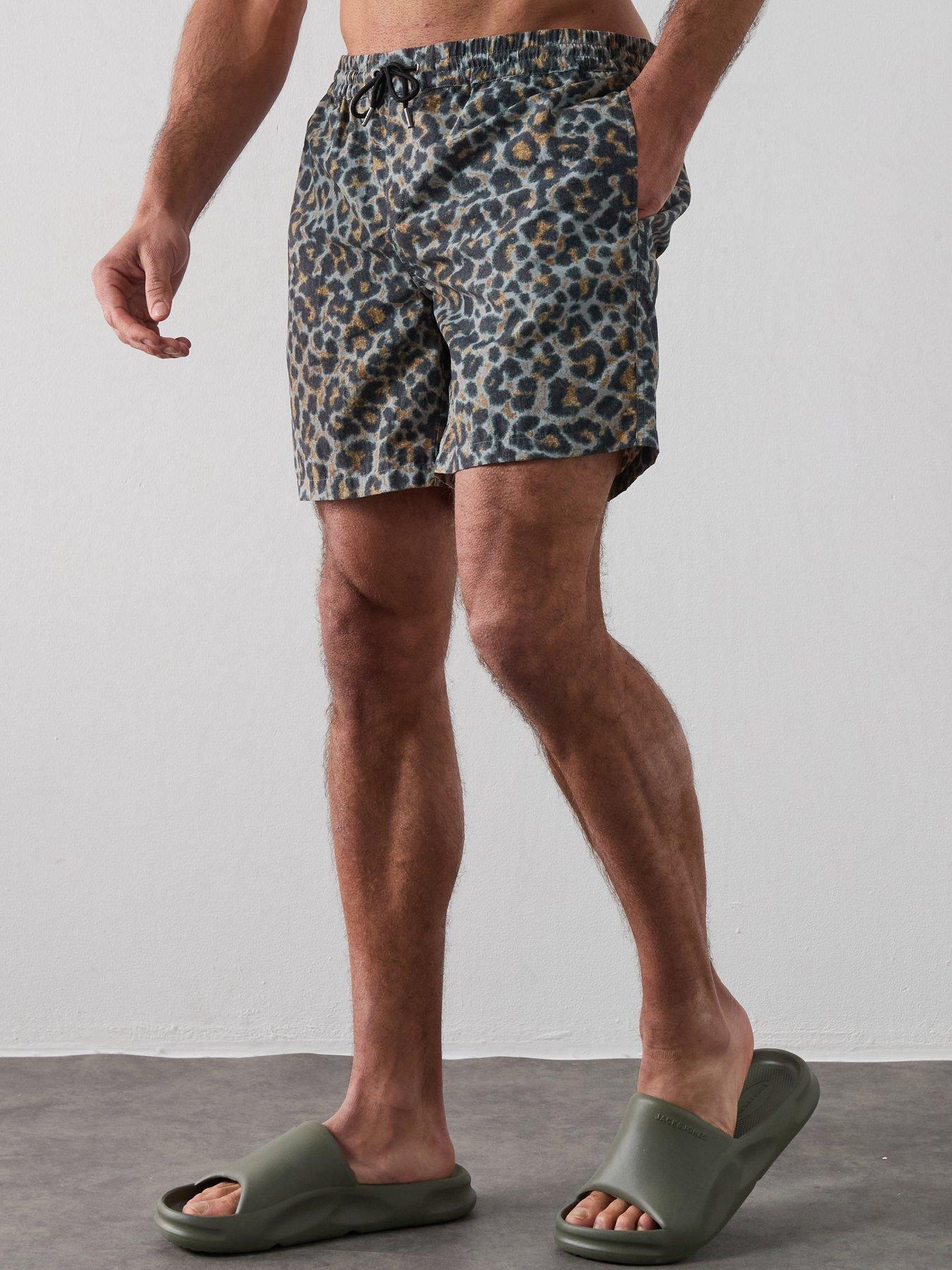 AllSaints Silesia Printed Swim Shorts - Grey
