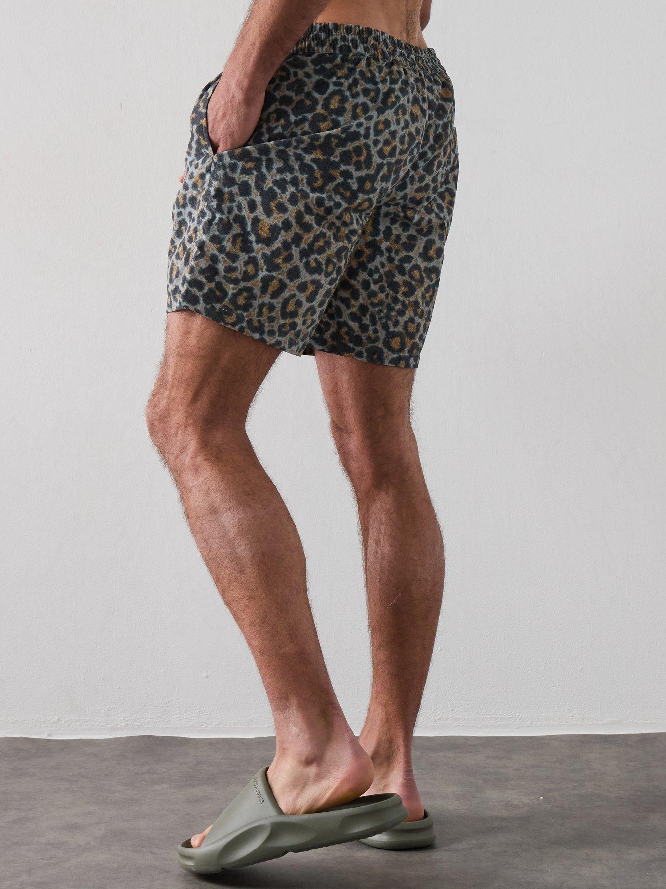 Image 2 of 6 of AllSaints Silesia Printed Swim Shorts - Grey