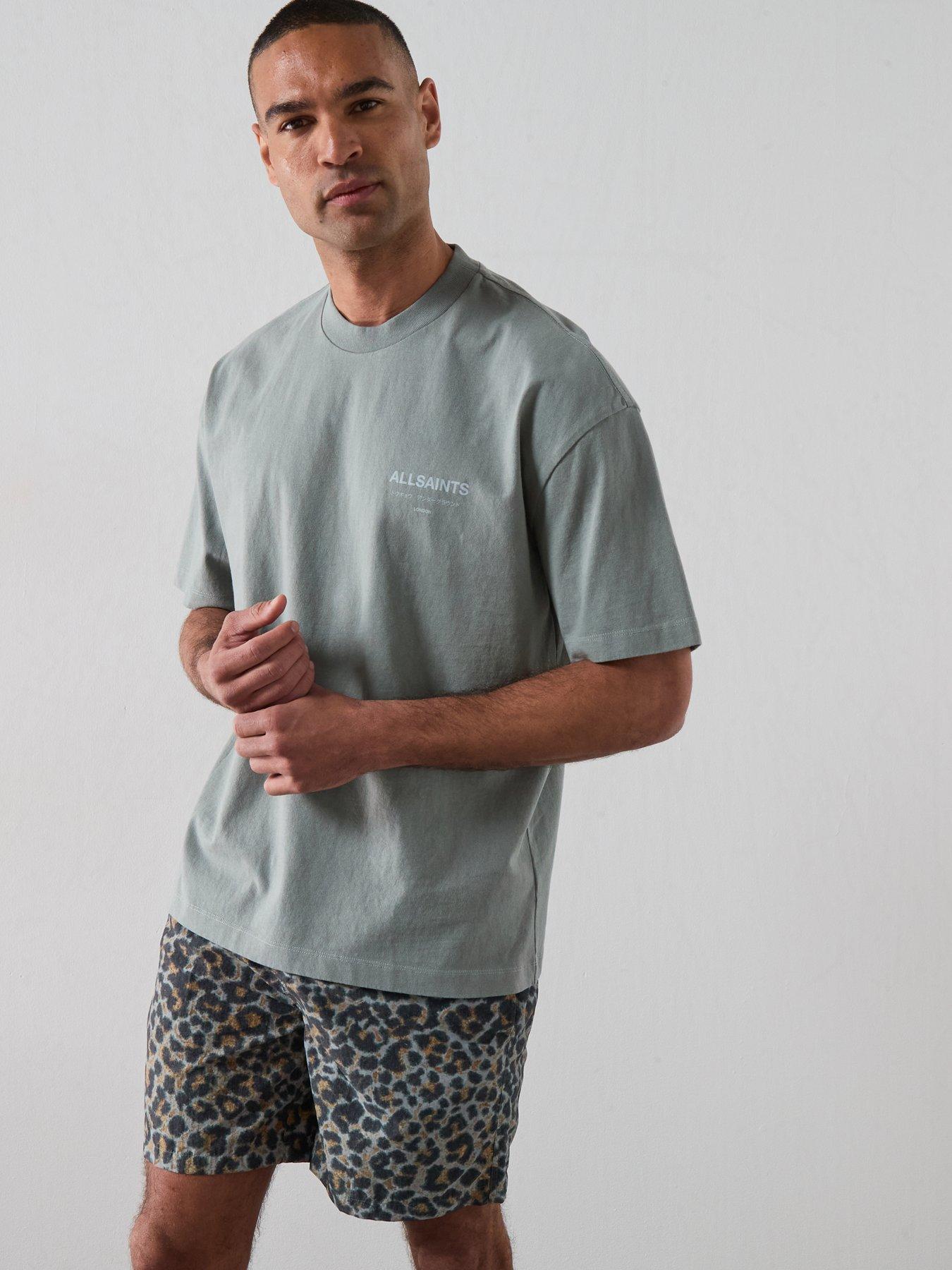 Image 5 of 6 of AllSaints Silesia Printed Swim Shorts - Grey