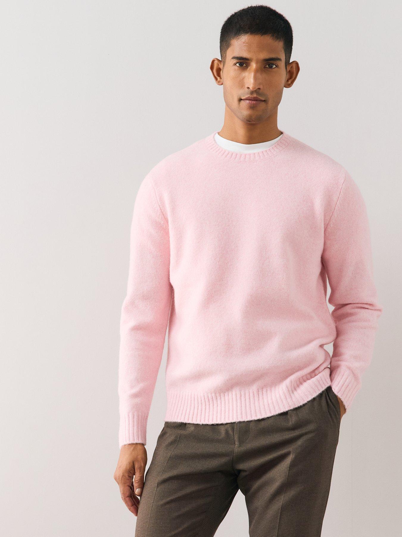 Image 1 of 6 of The Very Collection Mens Supersoft Crew Neck Jumper - Pink