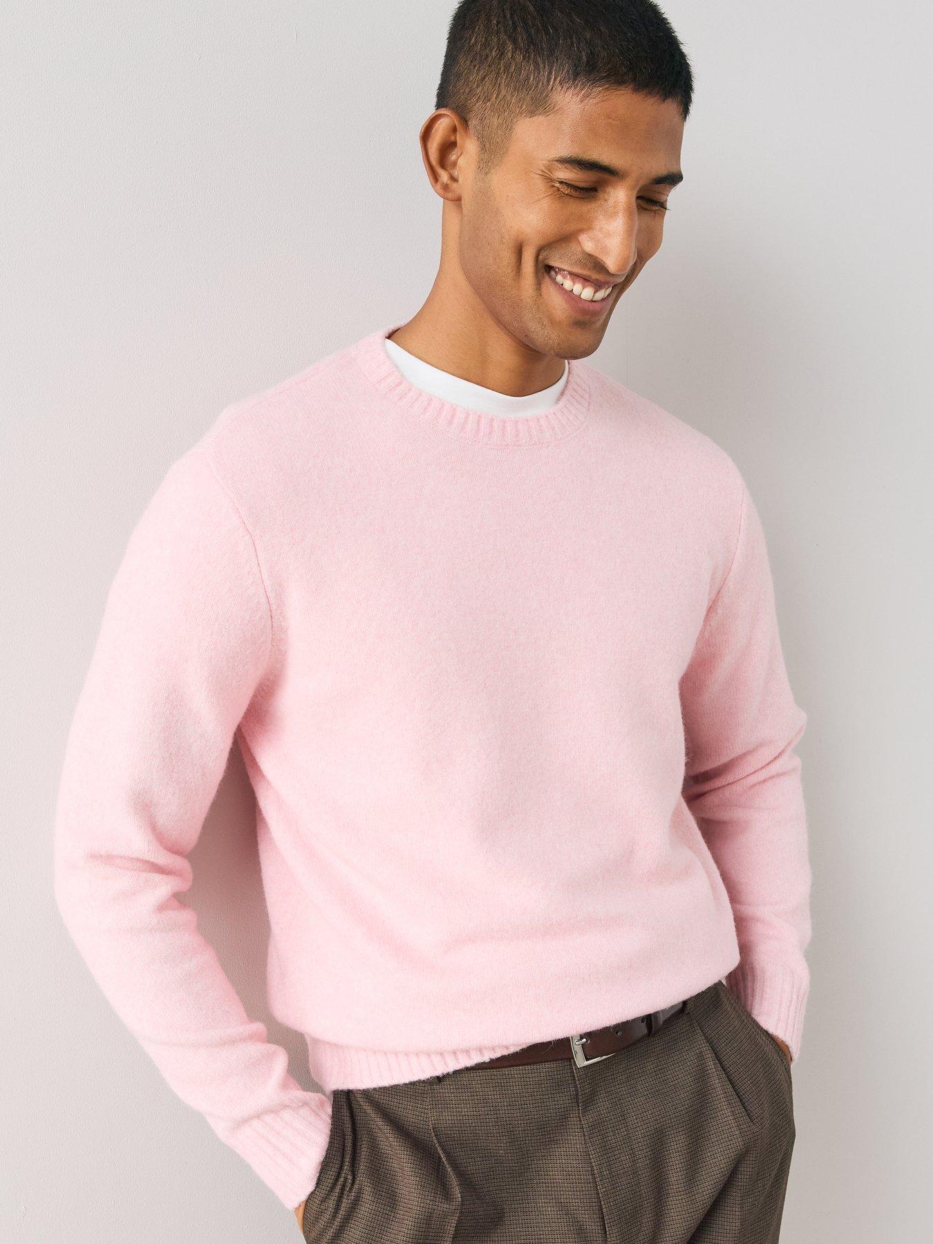 Image 4 of 6 of The Very Collection Mens Supersoft Crew Neck Jumper - Pink