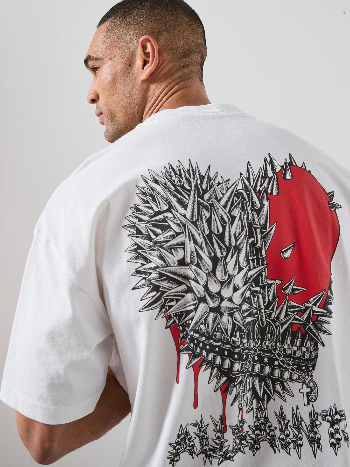 Image 4 of 6 of AllSaints Chaste Graphic T-Shirt - White