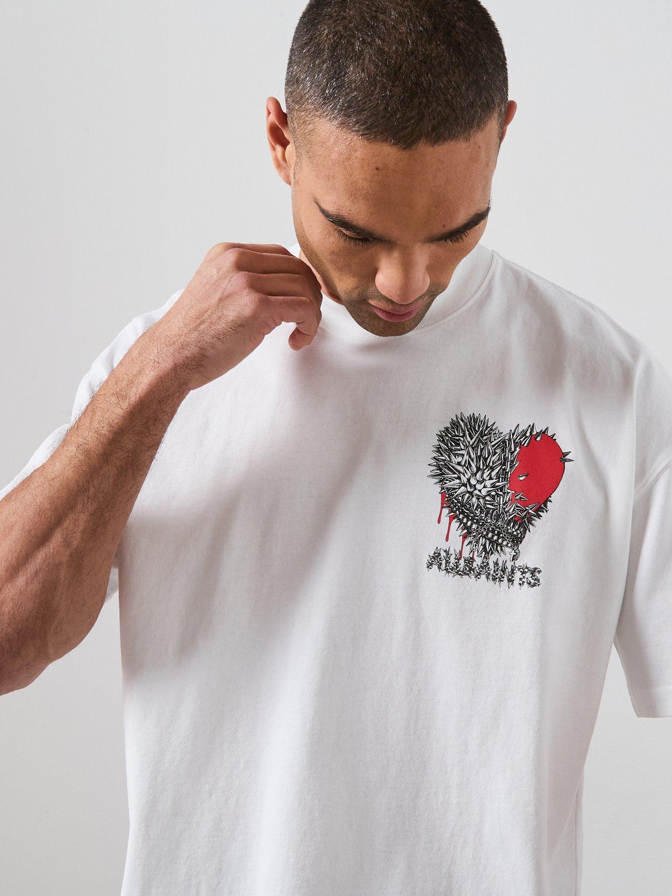 Image 6 of 6 of AllSaints Chaste Graphic T-Shirt - White
