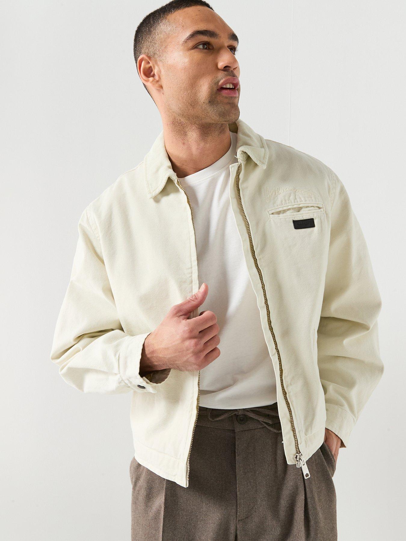 AllSaints Korey Borg Denim Jacket - Off White | Very