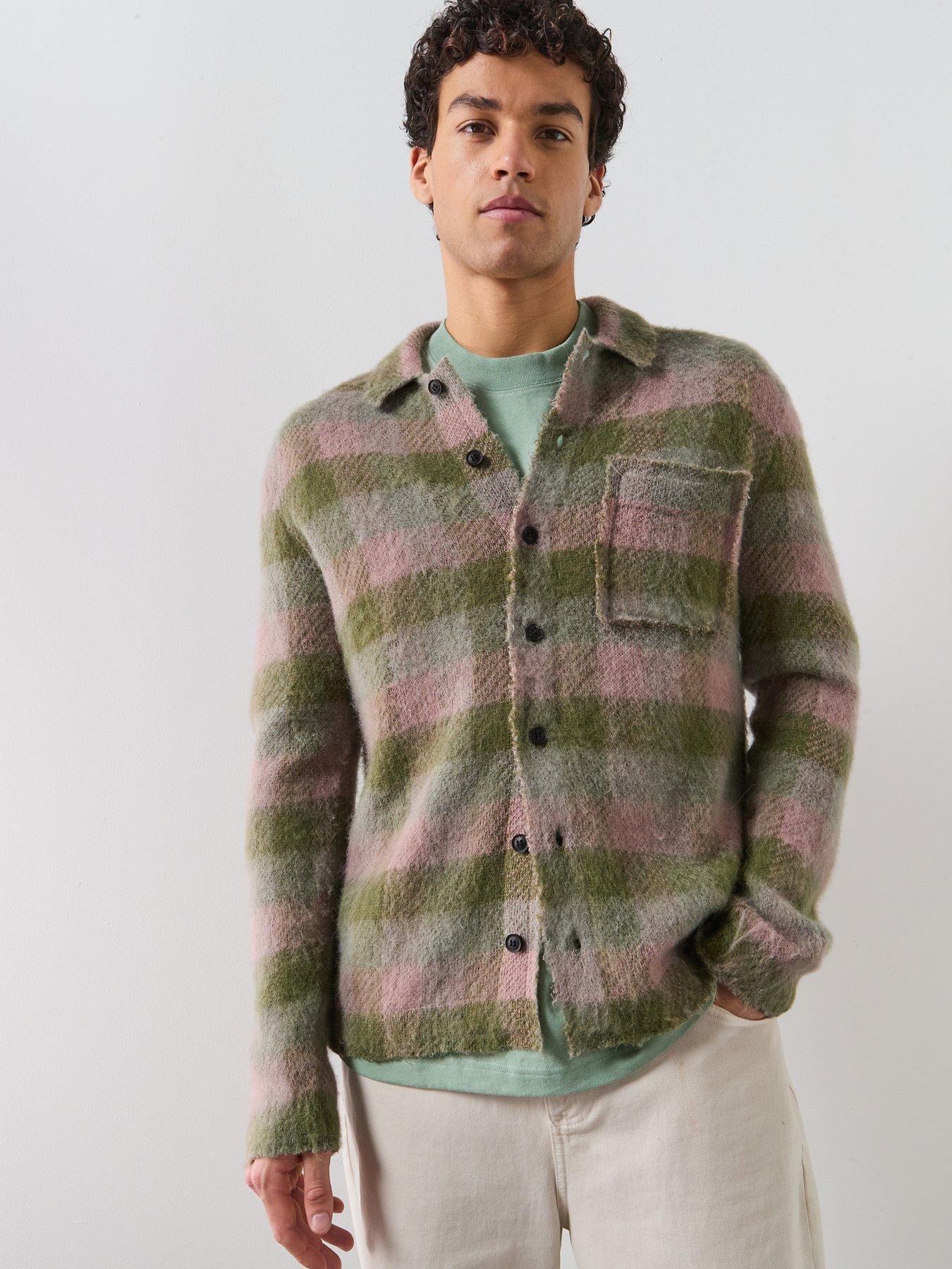 AllSaints Alder Knitted Cardigan, Multi, Size 2Xl, Men
