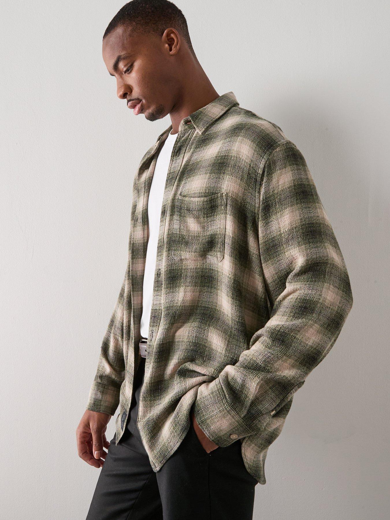 AllSaints Lumley Long Sleeve Checked Shirt, Multi, Size Xl, Men