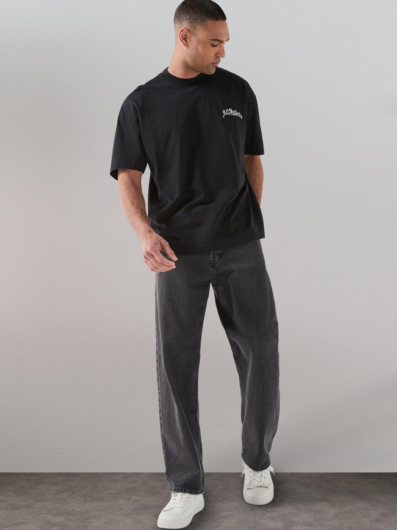 Image 3 of 6 of AllSaints Descent Graphic T-Shirt - Black
