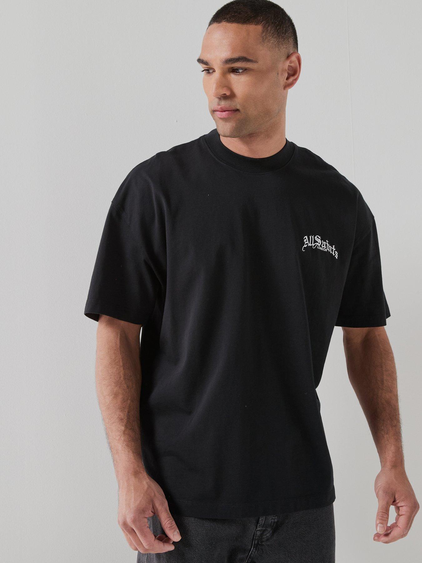 Image 4 of 6 of AllSaints Descent Graphic T-Shirt - Black