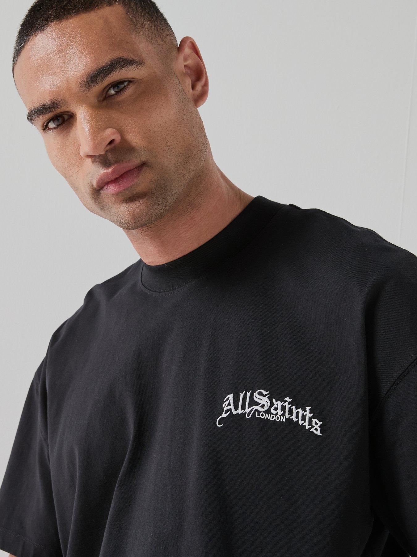Image 5 of 6 of AllSaints Descent Graphic T-Shirt - Black