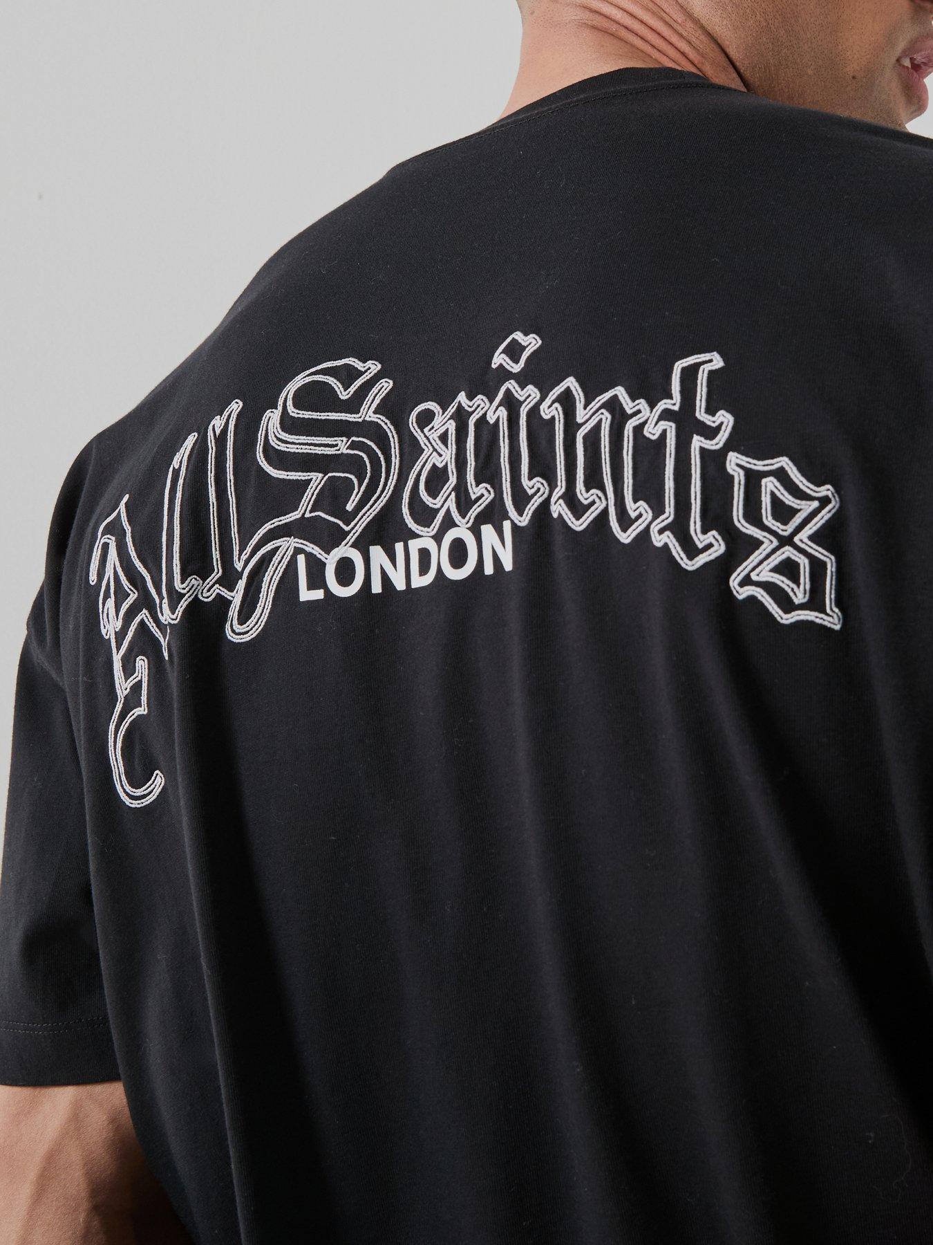 Image 6 of 6 of AllSaints Descent Graphic T-Shirt - Black