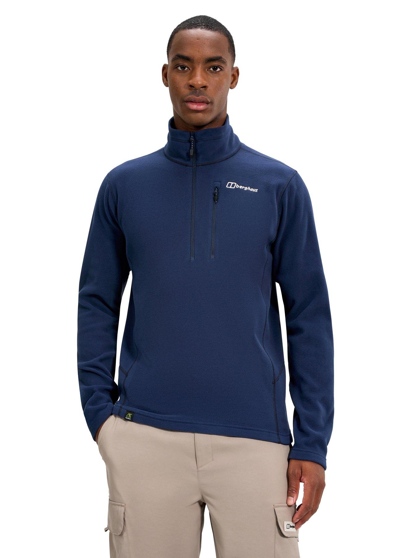 Berghaus Mens Prism Micro 1/2 Zip Fleece, Navy, Size M, Men