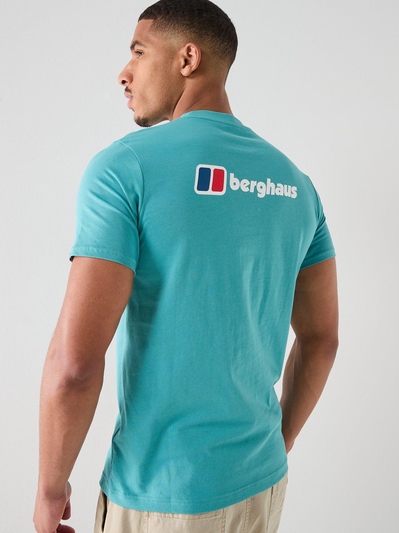 Berghaus Mens Front  &  Back Logo Short Sleeve T-Shirt - Blue