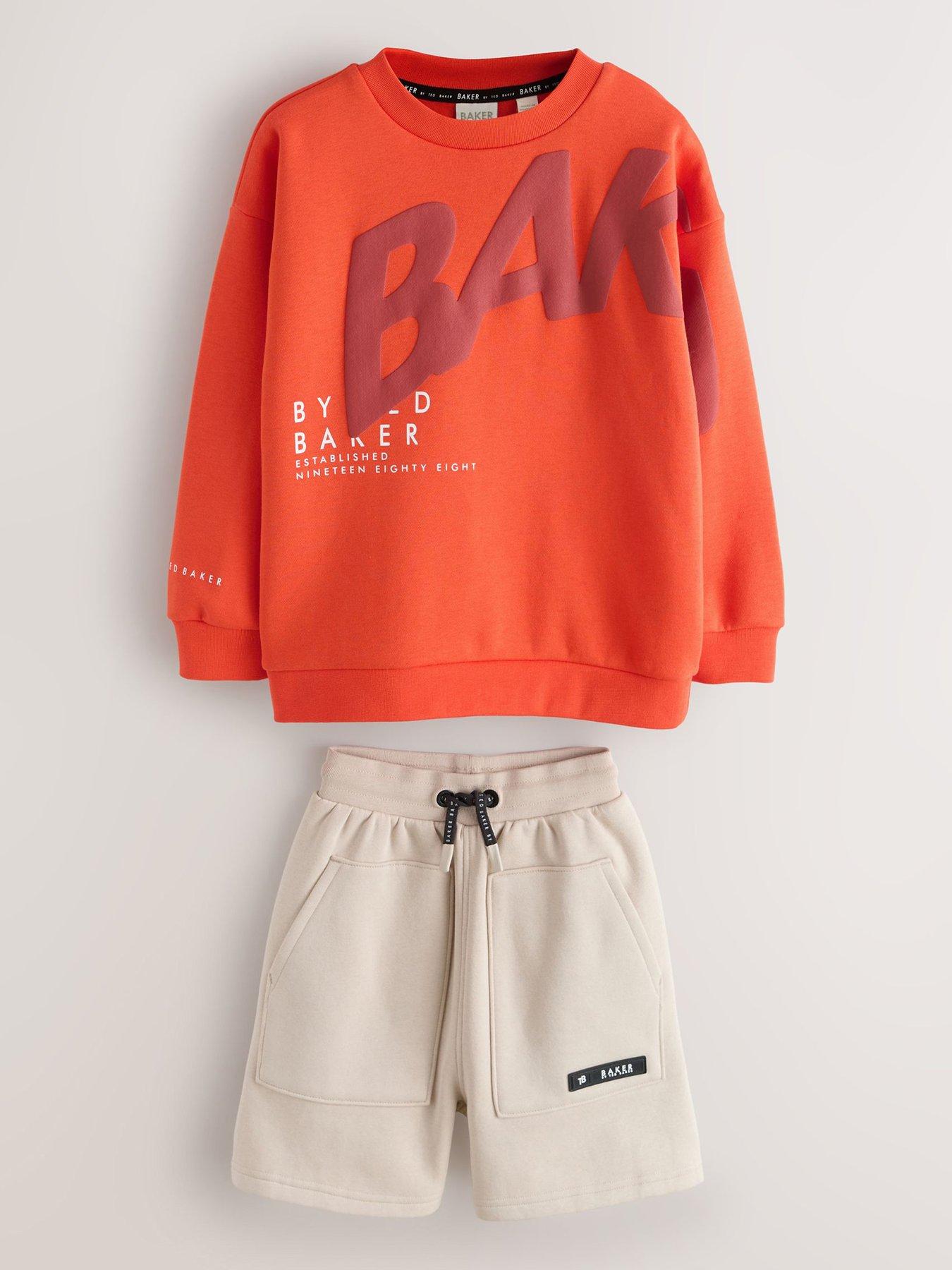 Image 1 of 5 of Ted Baker Boys Logo Sweat Short Set - Multi