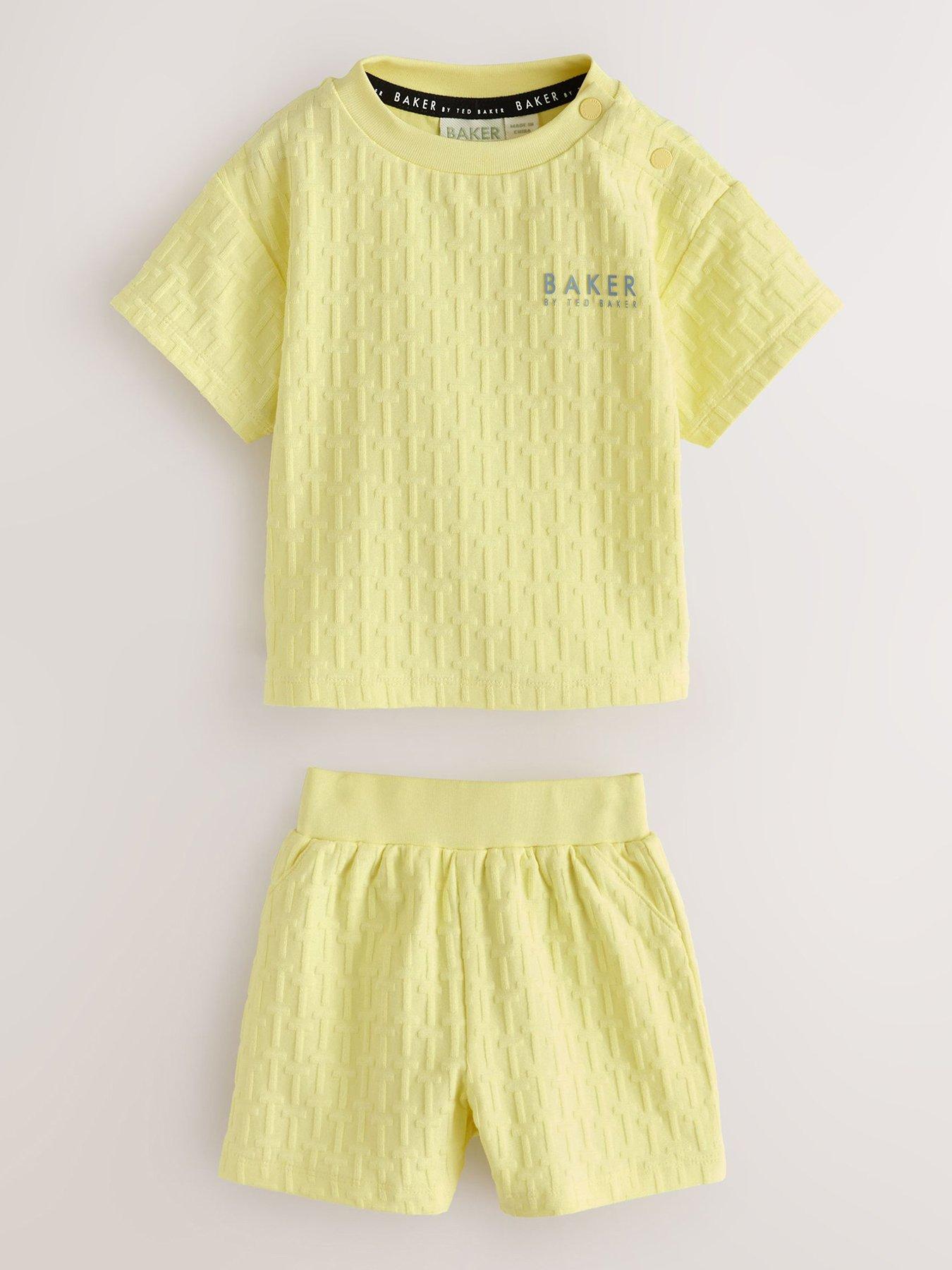 Ted Baker Baby Boys Logo Text Set - Yellow