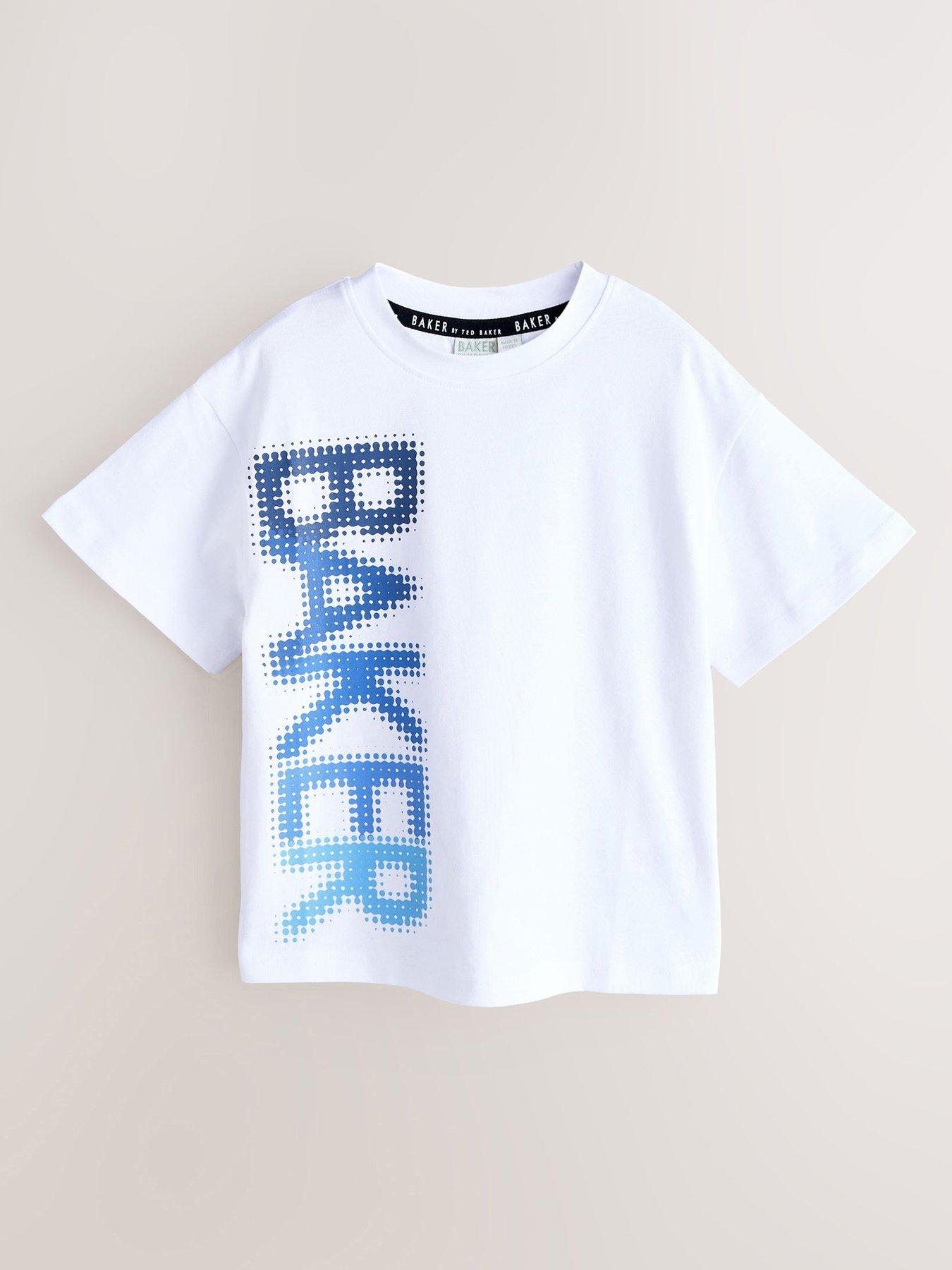 Image 1 of 5 of Ted Baker Boys 5 Pack Graphic Short Sleeved T-Shirts - Blue