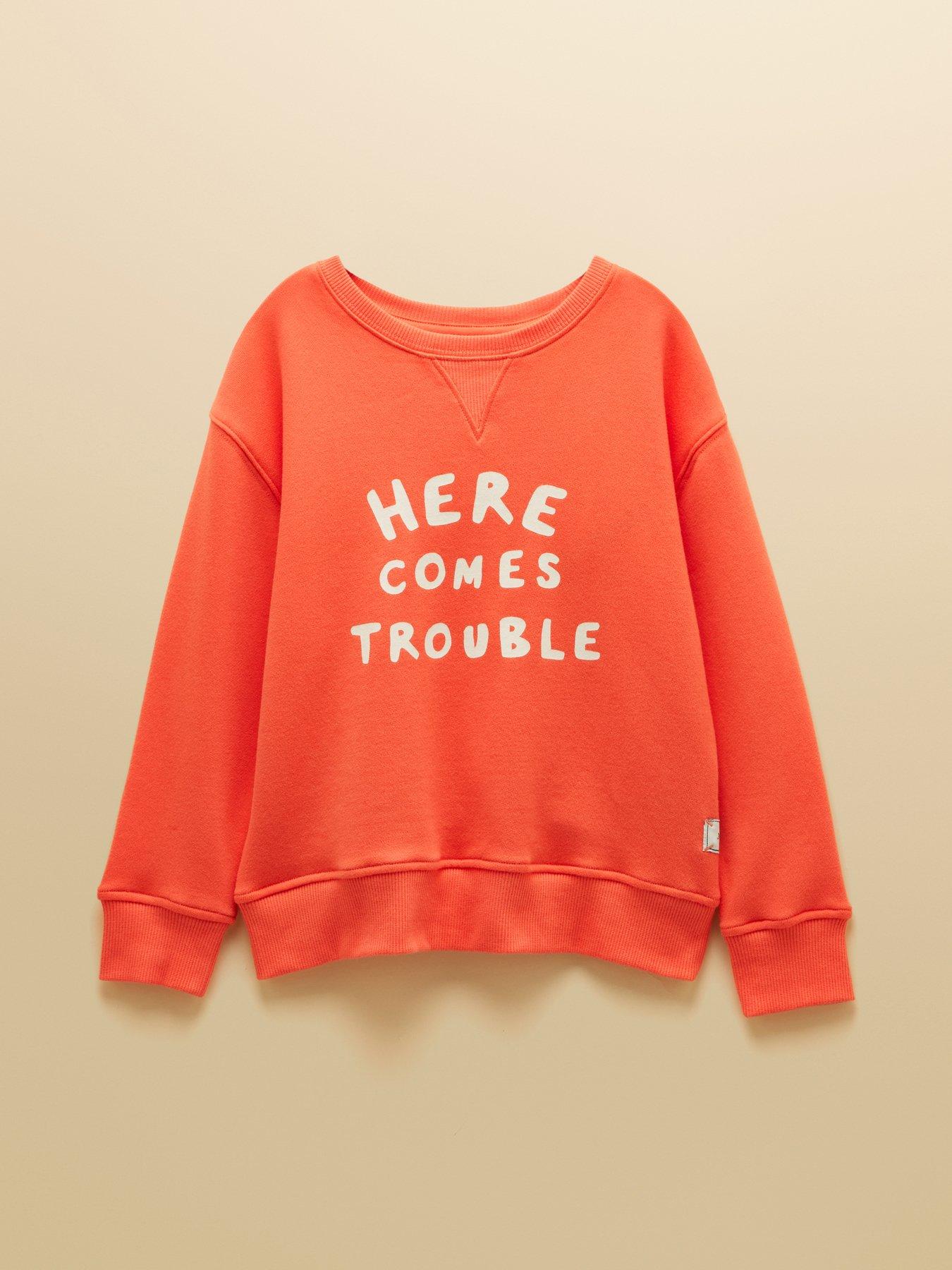 Joules Unisex Kids Sundaze Co-ord Sweat Top - Orange