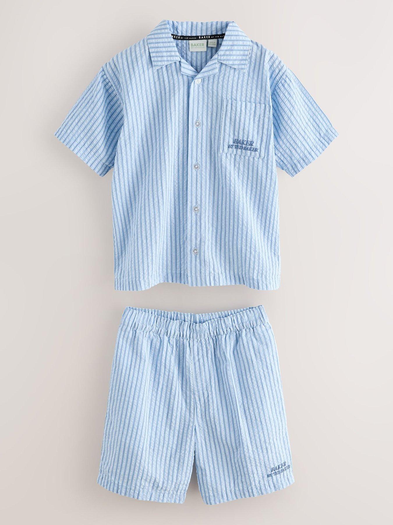 Ted Baker Boys Woven Stripe Short Set - Blue