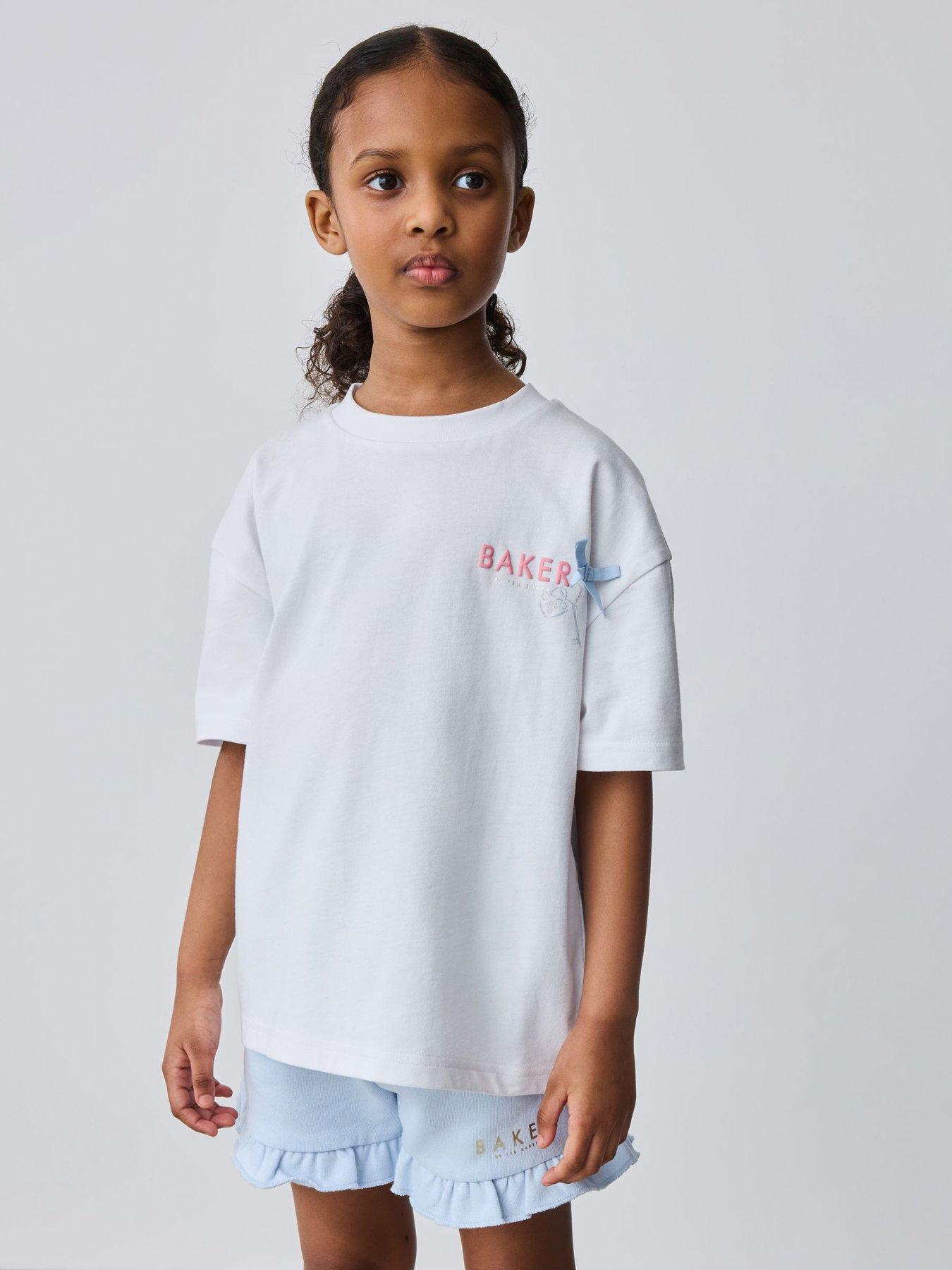 Ted Baker Girls Frill T-shirt And Shorts Set - Multi
