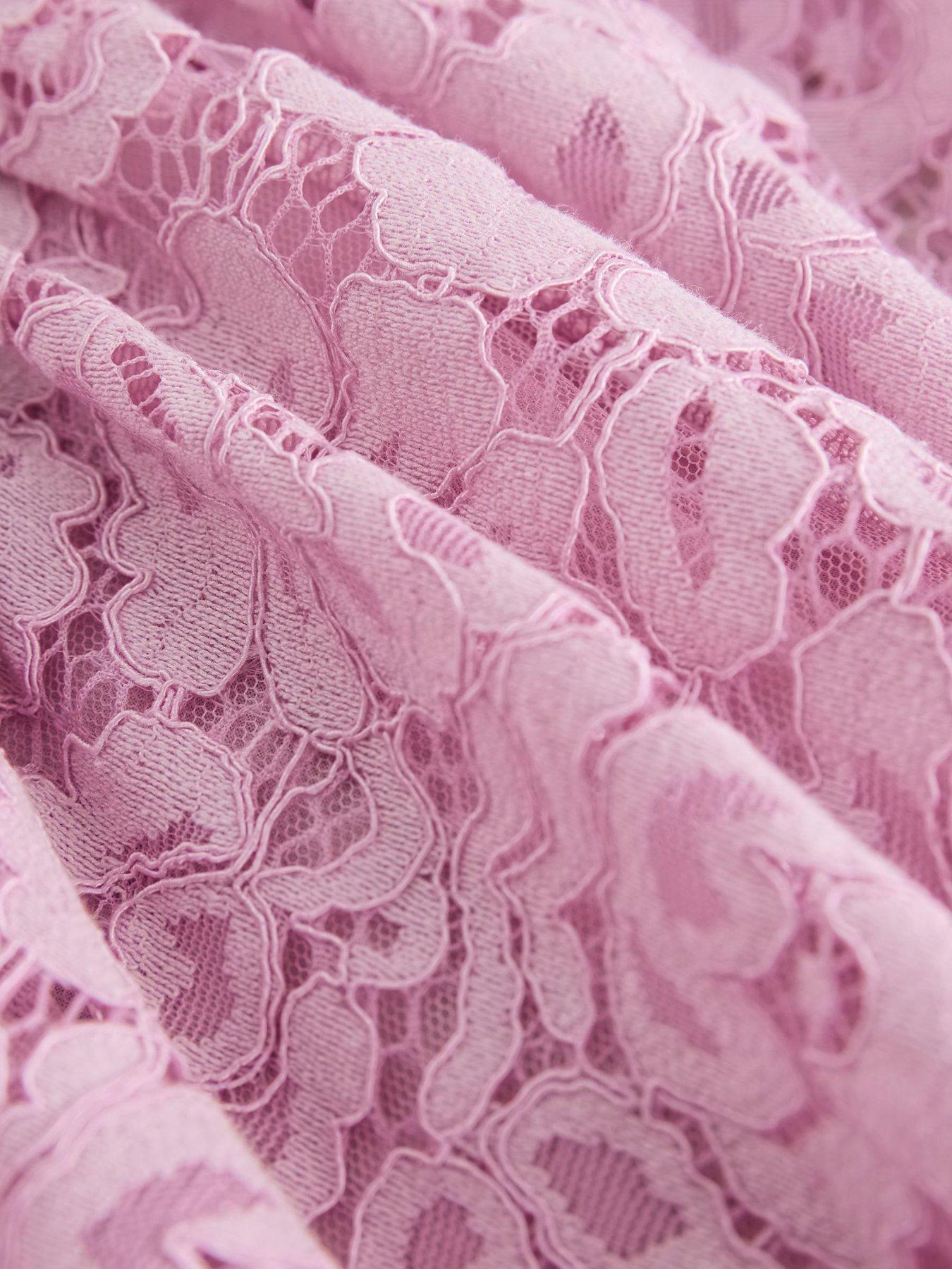 Image 5 of 7 of Ted Baker Girls Halter Lace Dress - Purple